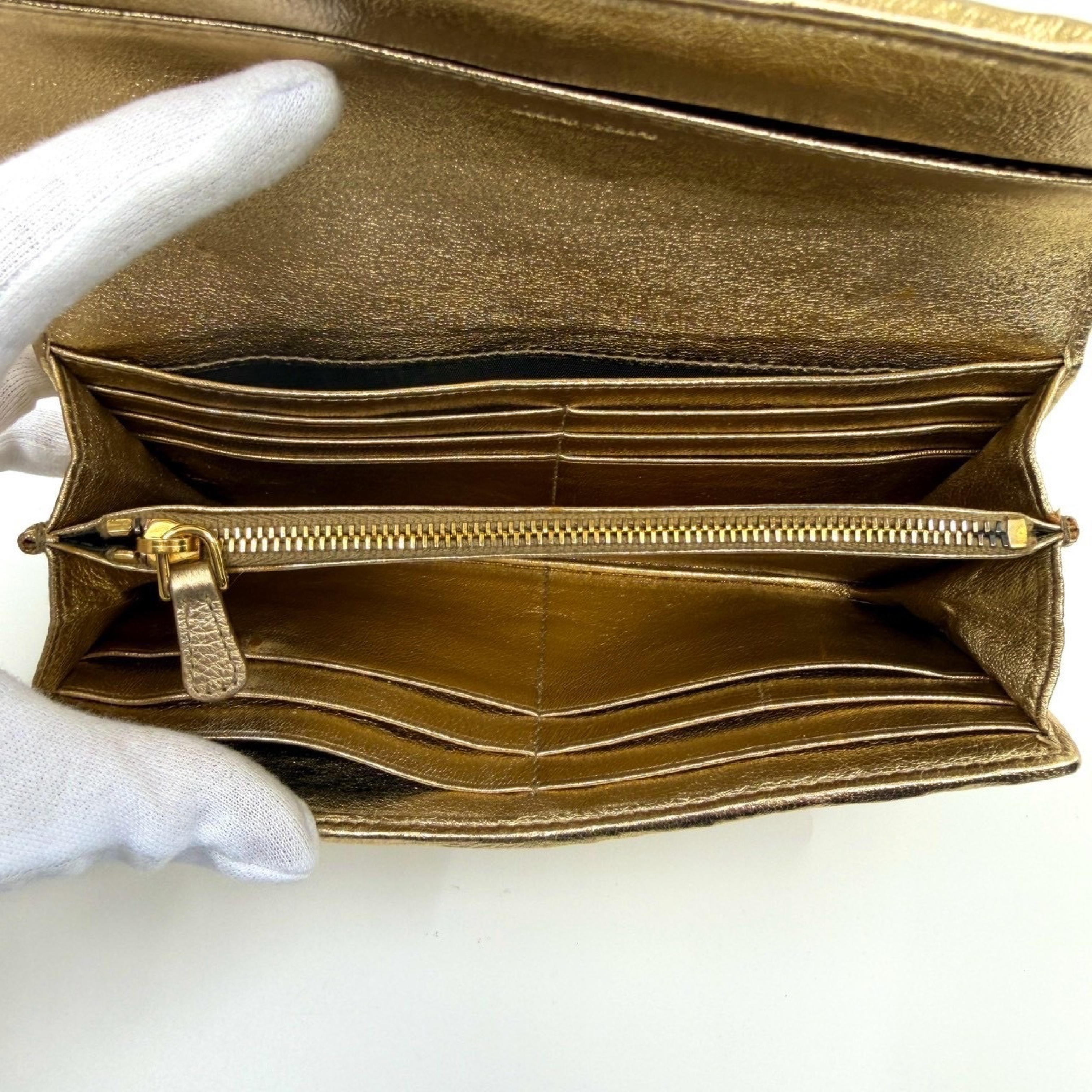 long wallet, Matelassé, gold wallet — view 6