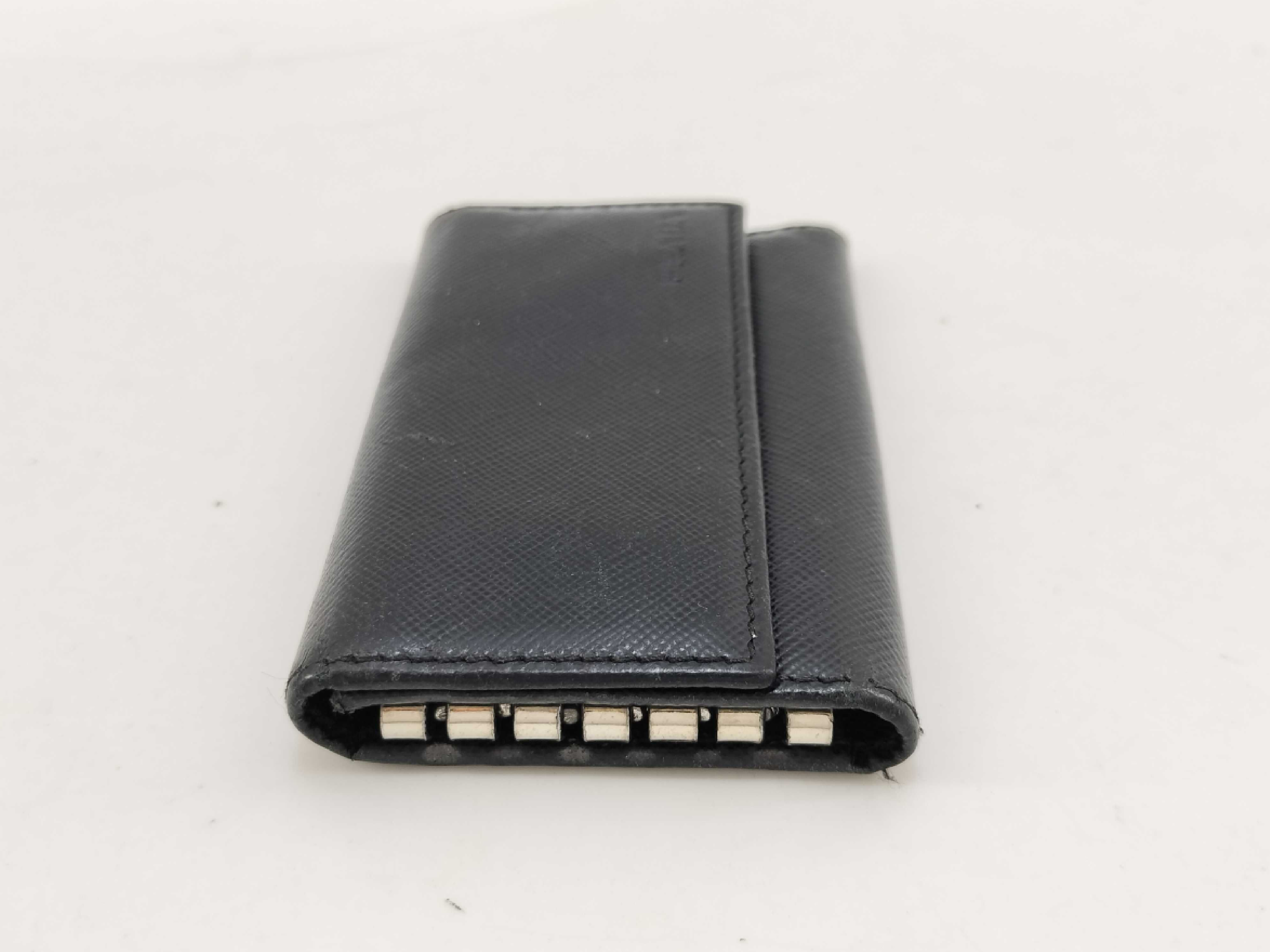 Leather Key Case, 6 Hooks, Black Key Case — view 3