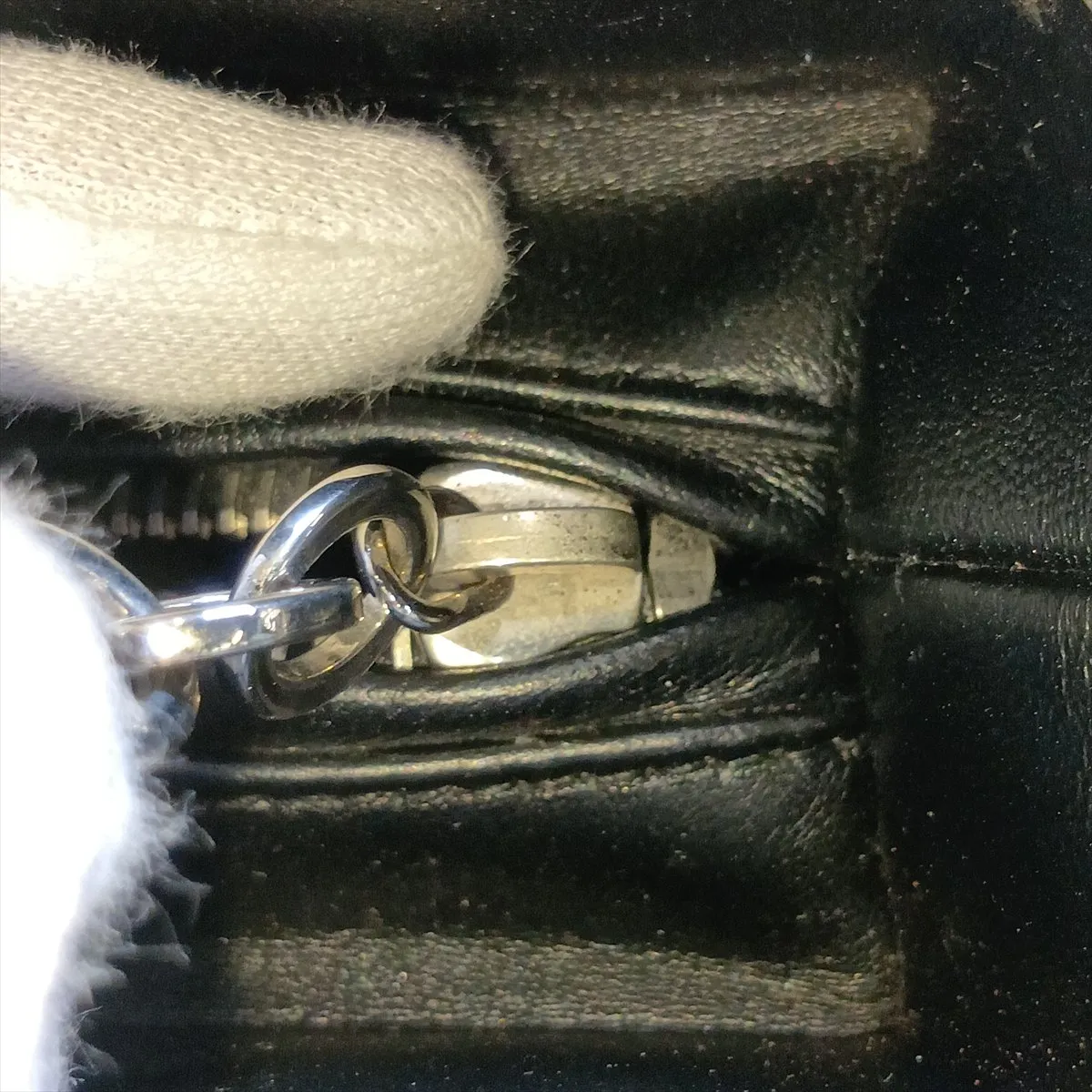 Lady Dior Cannage Tweed x Leather 2-Way Handbag, Blue x Black — view 15