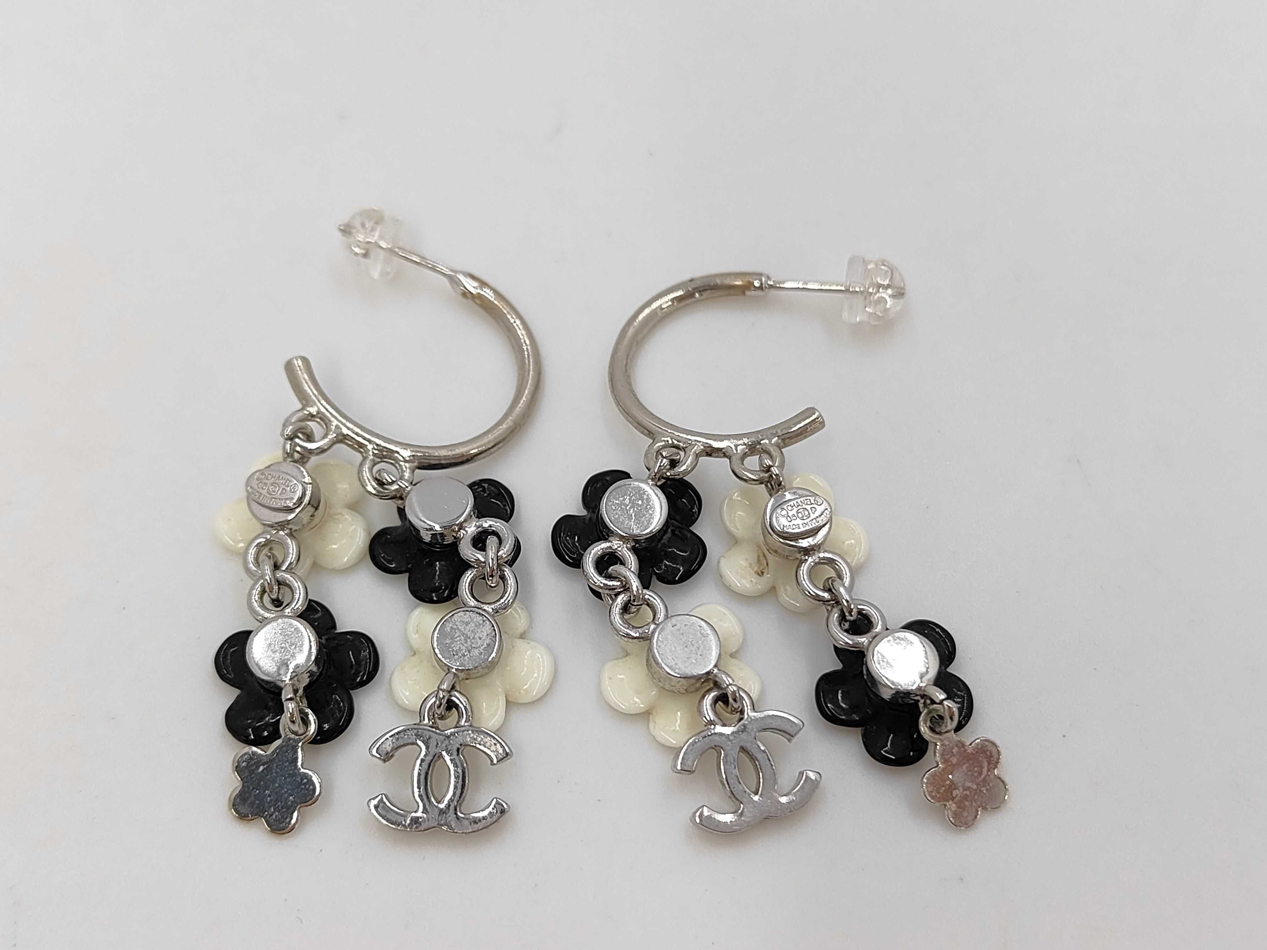 hoop earrings, Camellia double Coco Mark, 05P earrings — view 2
