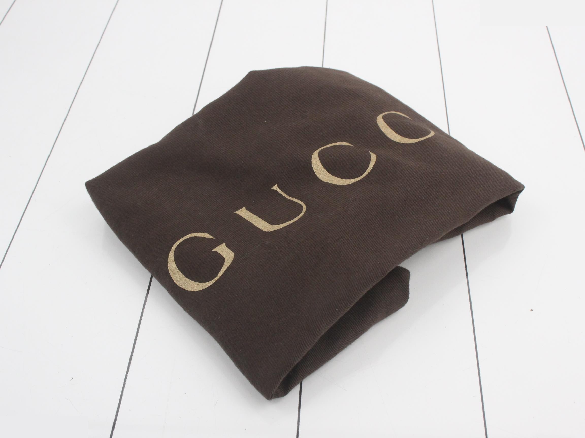 Guccissima Sukey Shopper Tote, Dark Brown, with dust bag and charm. — view 7