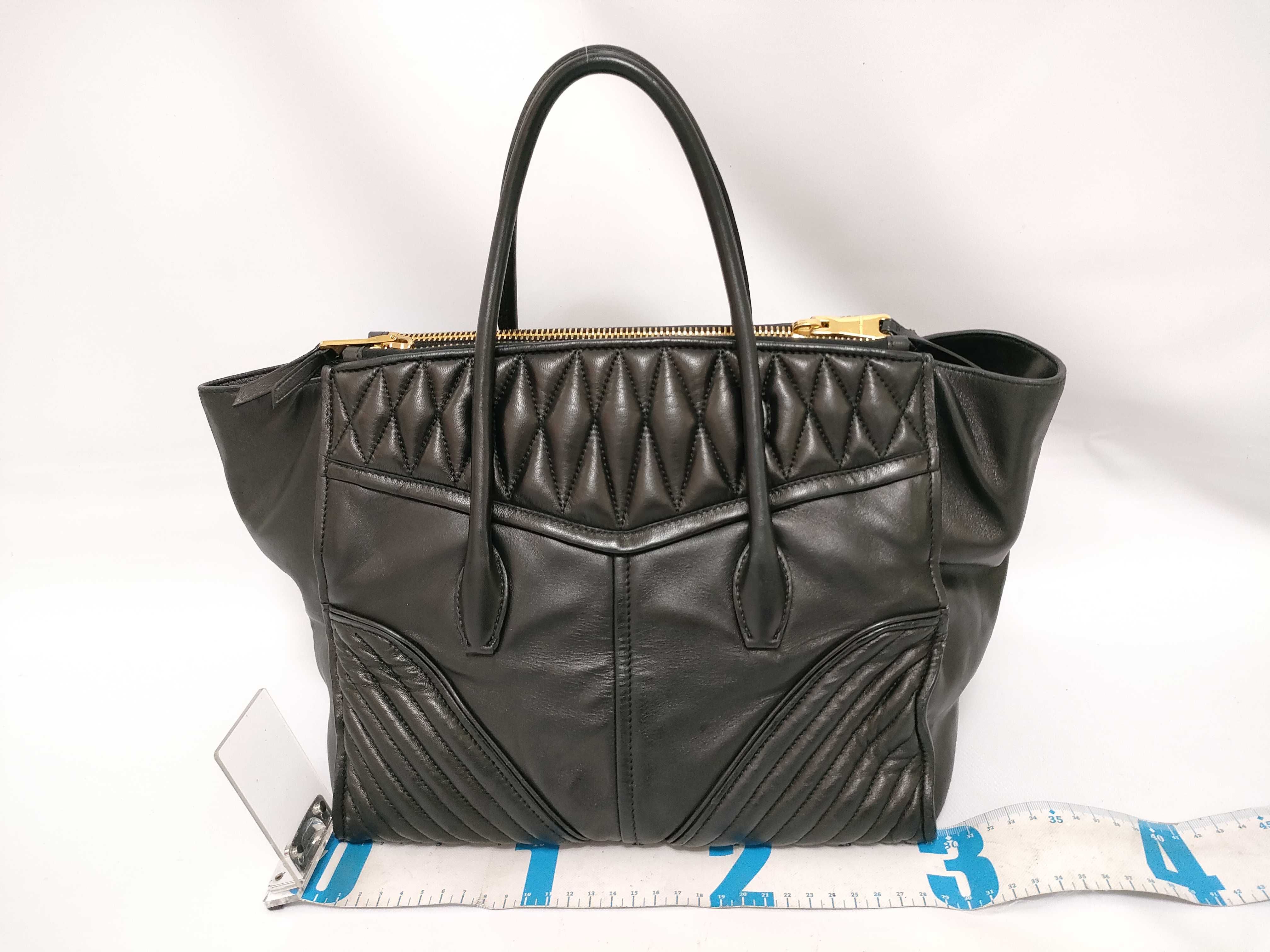 Miu Biker Leather Tote Bag — view 2