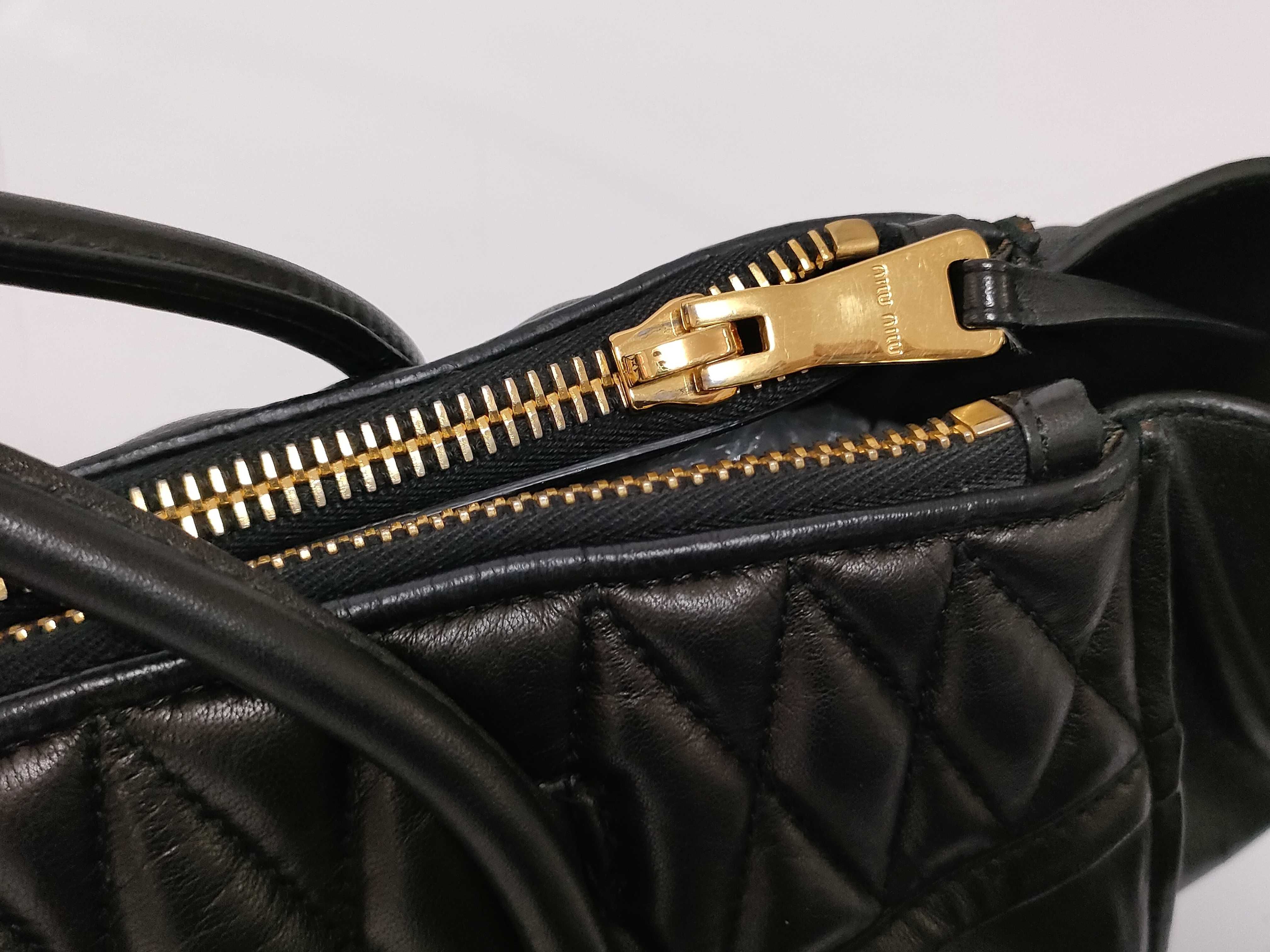 Miu Biker Leather Tote Bag — view 3