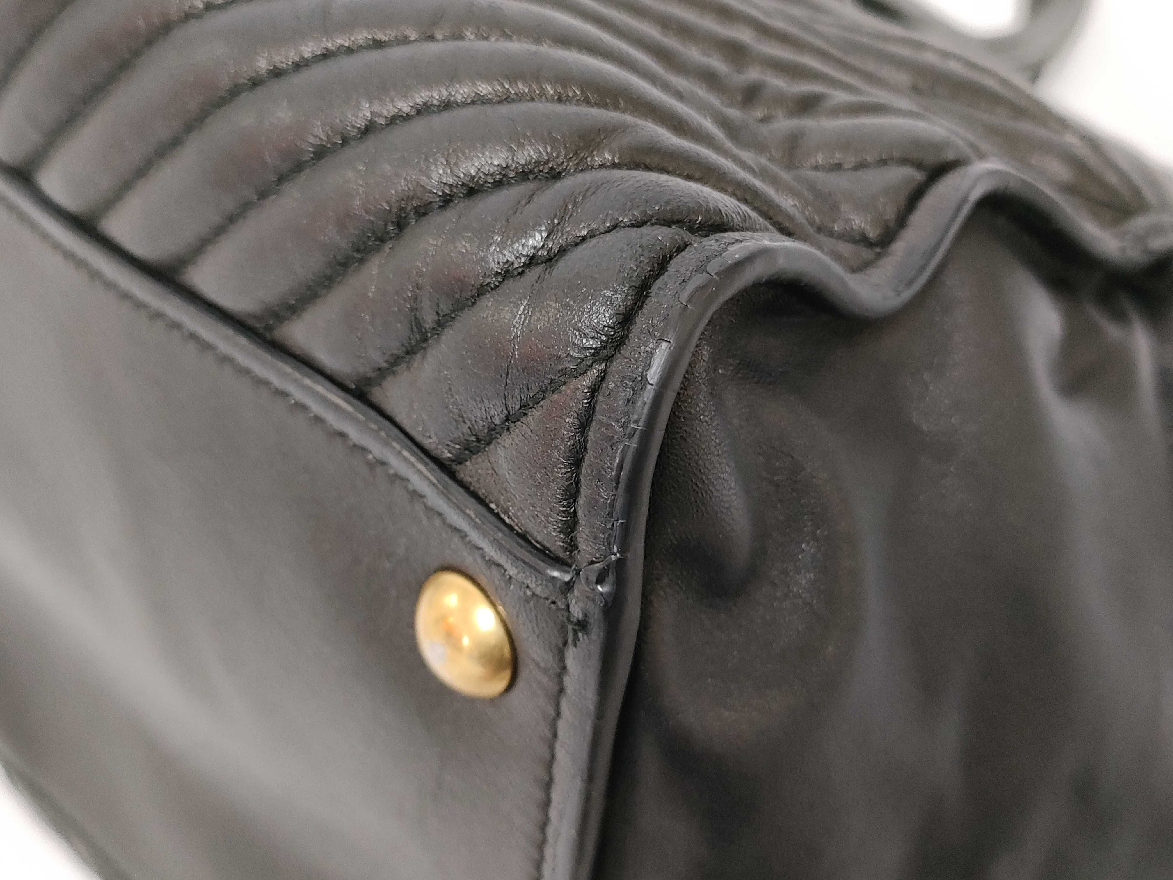 Miu Biker Leather Tote Bag — view 5
