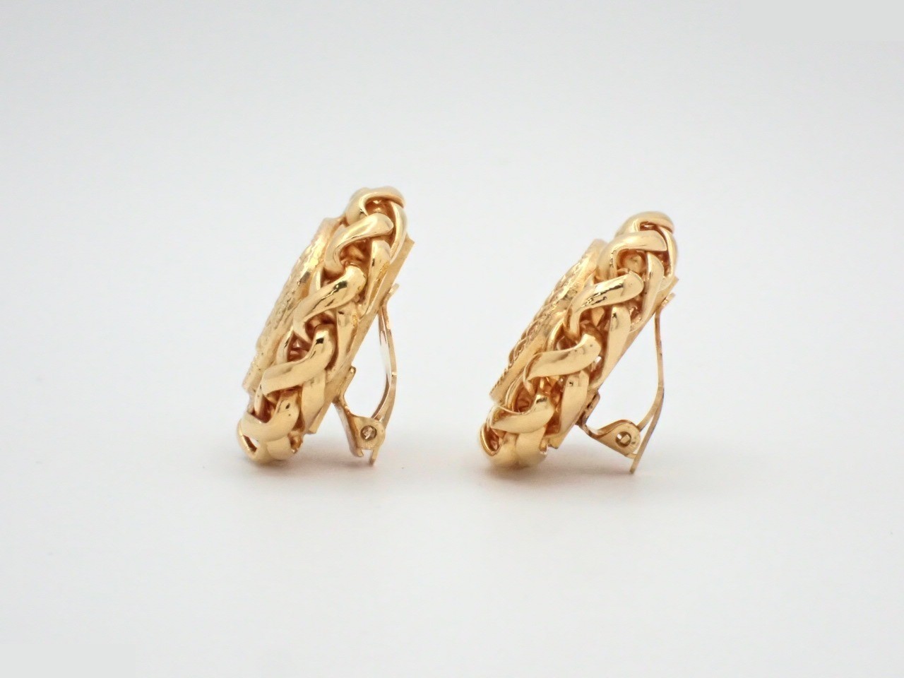 Coco Mark Earrings, Gold — view 3