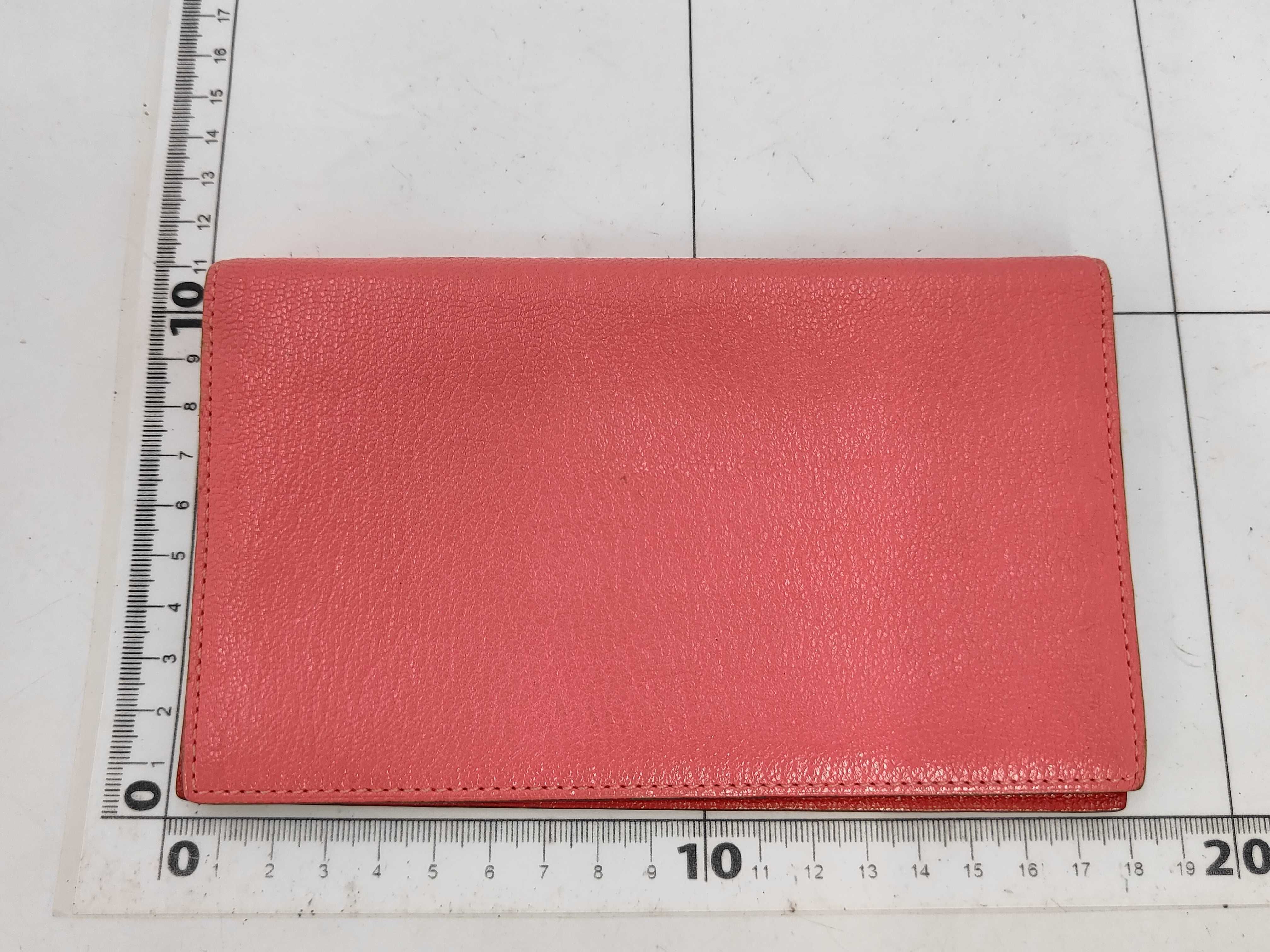 Agenda Vision Chevre leather notebook cover with silver hardware, pink and red, X stamp. — view 2