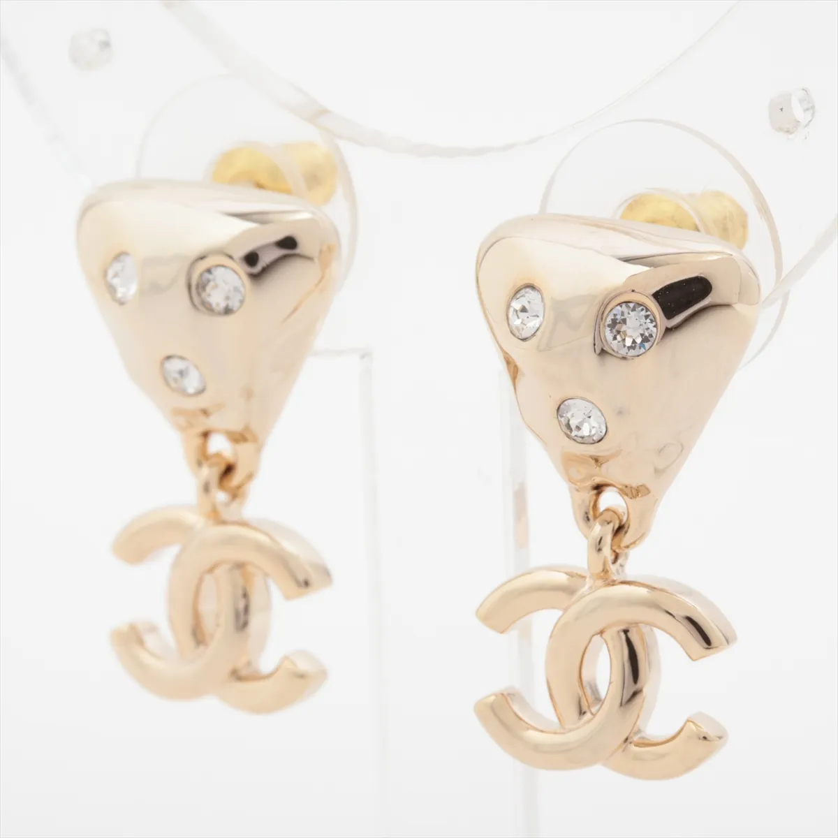 Cocomark B24B Earrings (for both ears) GP x Rhinestone Gold — view 3