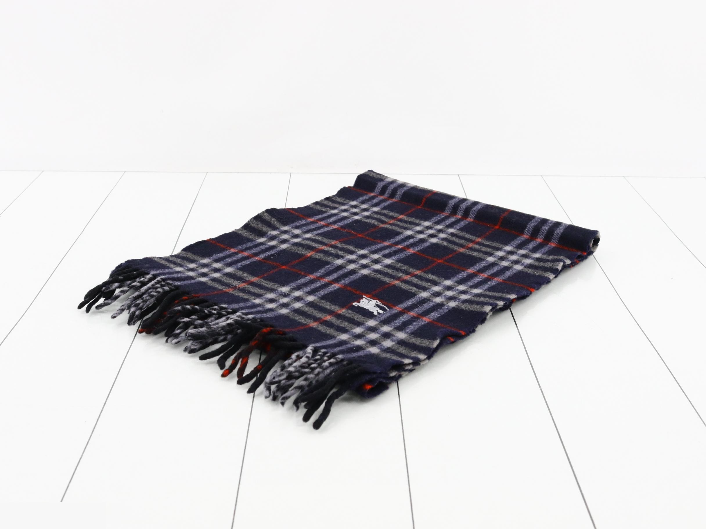 Nova Check Scarf - Navy
