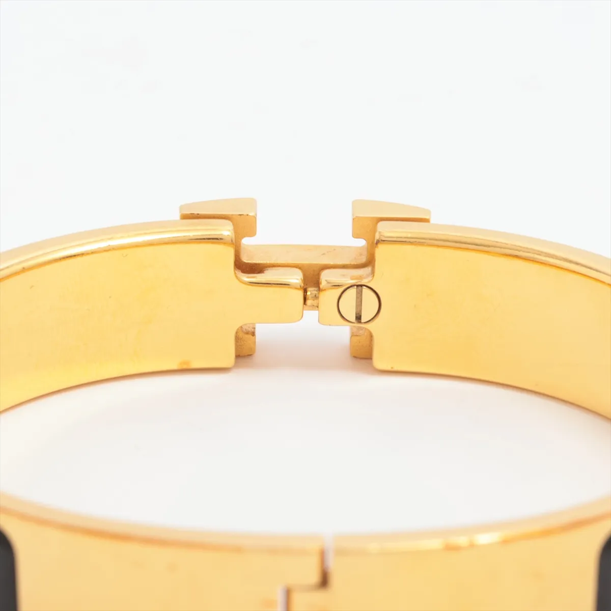 Click H Fan Bangle, GP Black x Gold. Shows signs of wear including — view 4