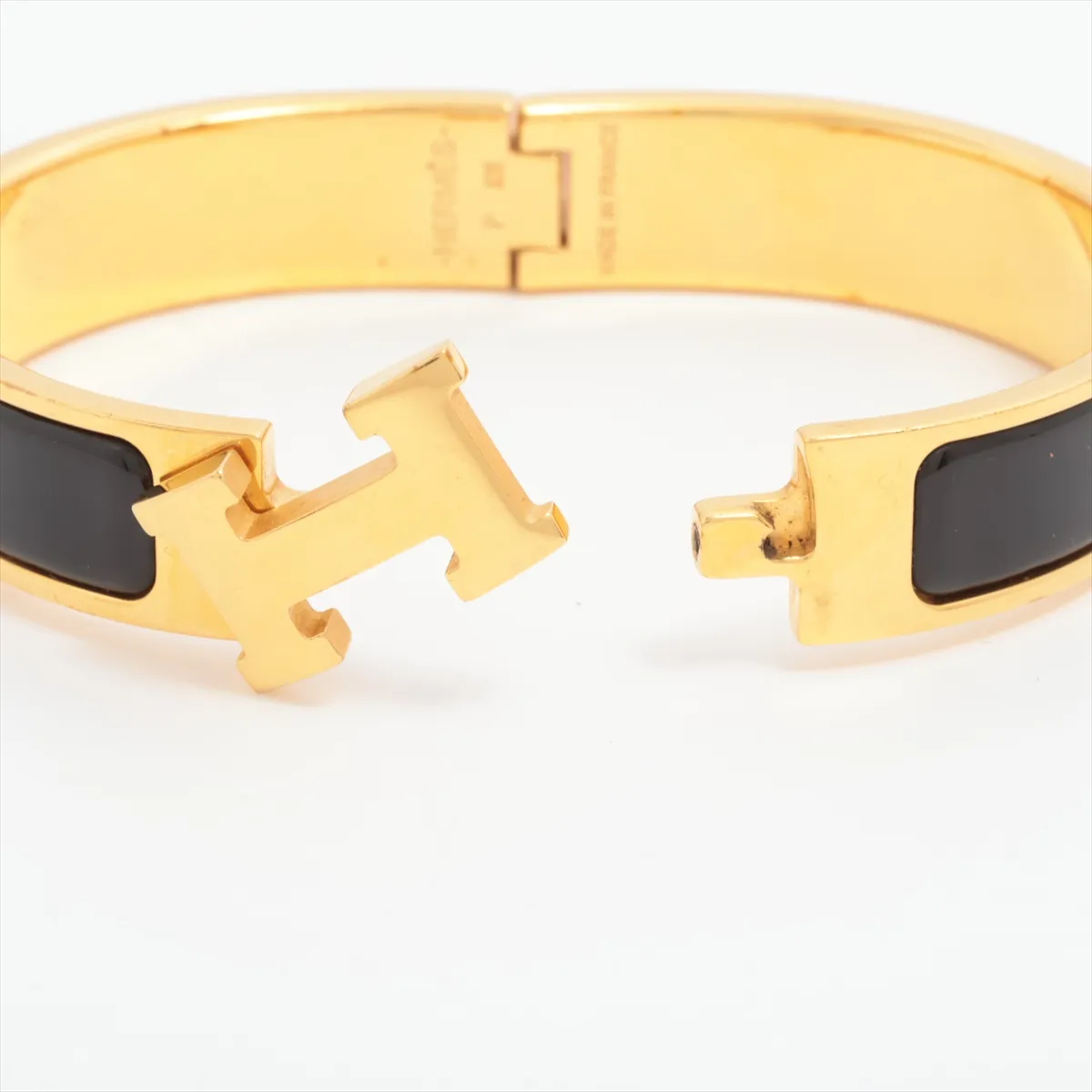 Click H Fan Bangle, GP Black x Gold. Shows signs of wear including — view 5