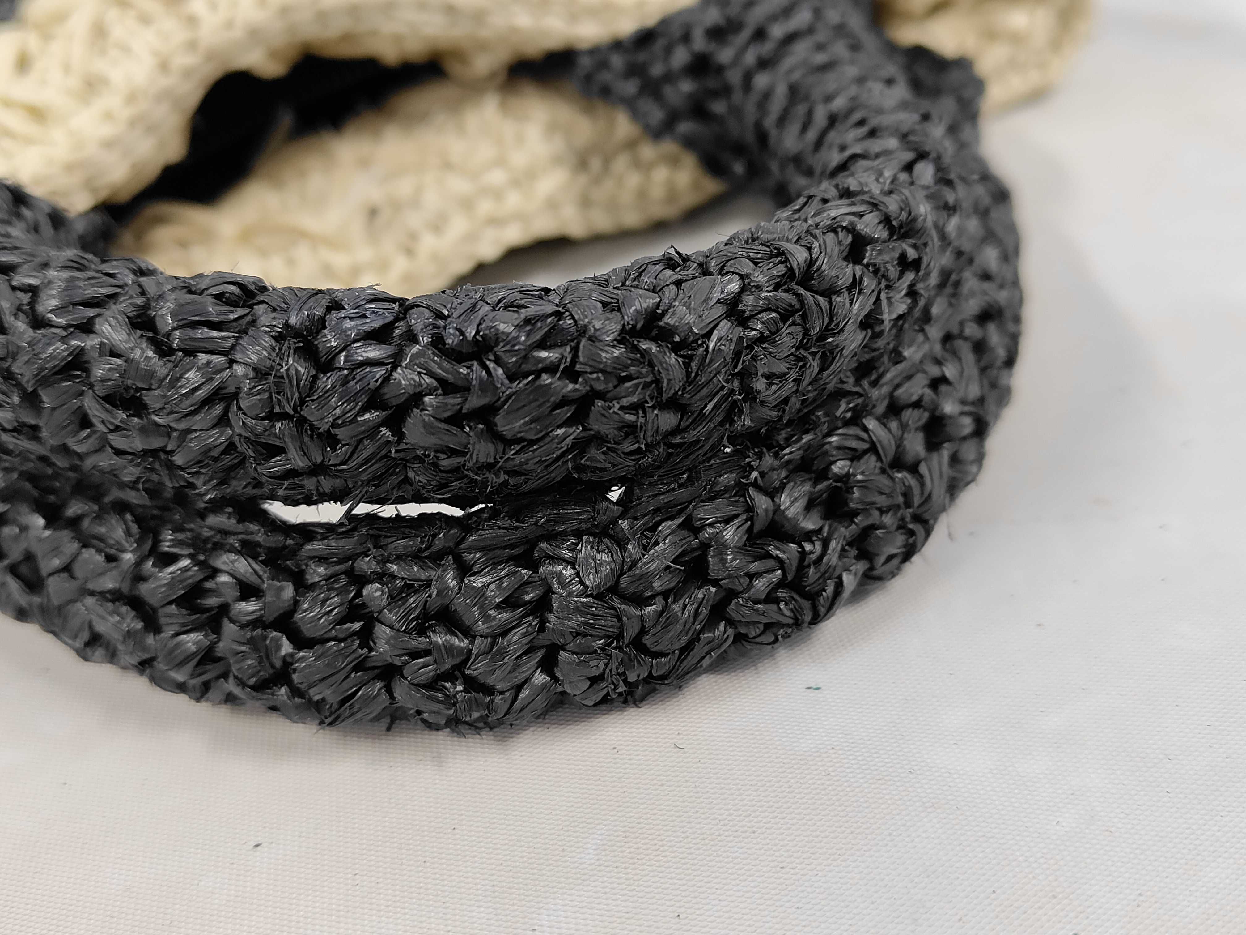 Canapa Raffia 2-Way Handbag, Black BN2889 — view 5