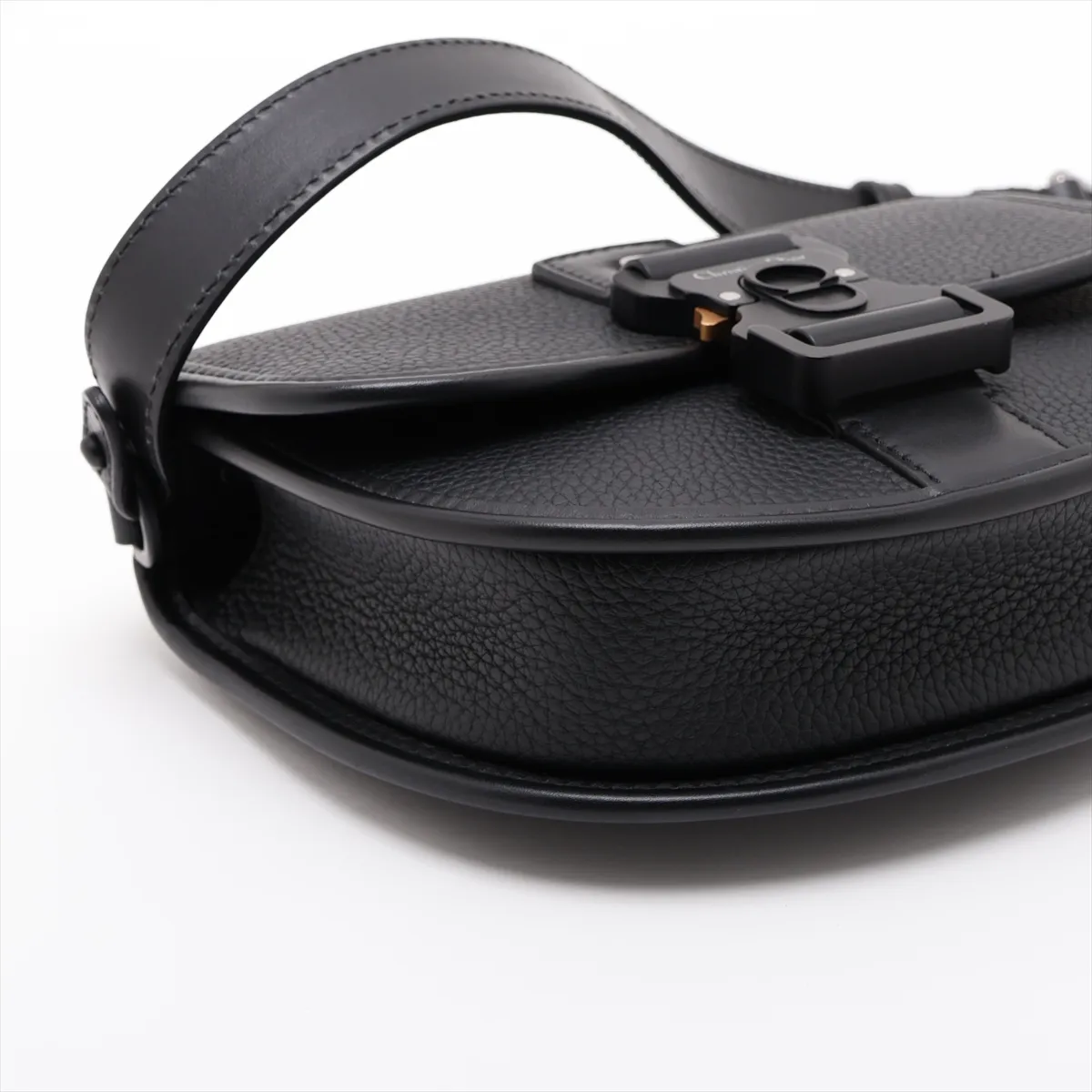 Gallop Leather Shoulder Bag, Black — view 4
