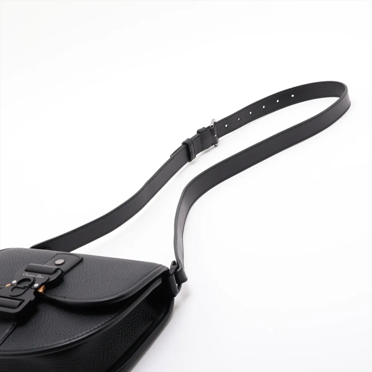 Gallop Leather Shoulder Bag, Black — view 5