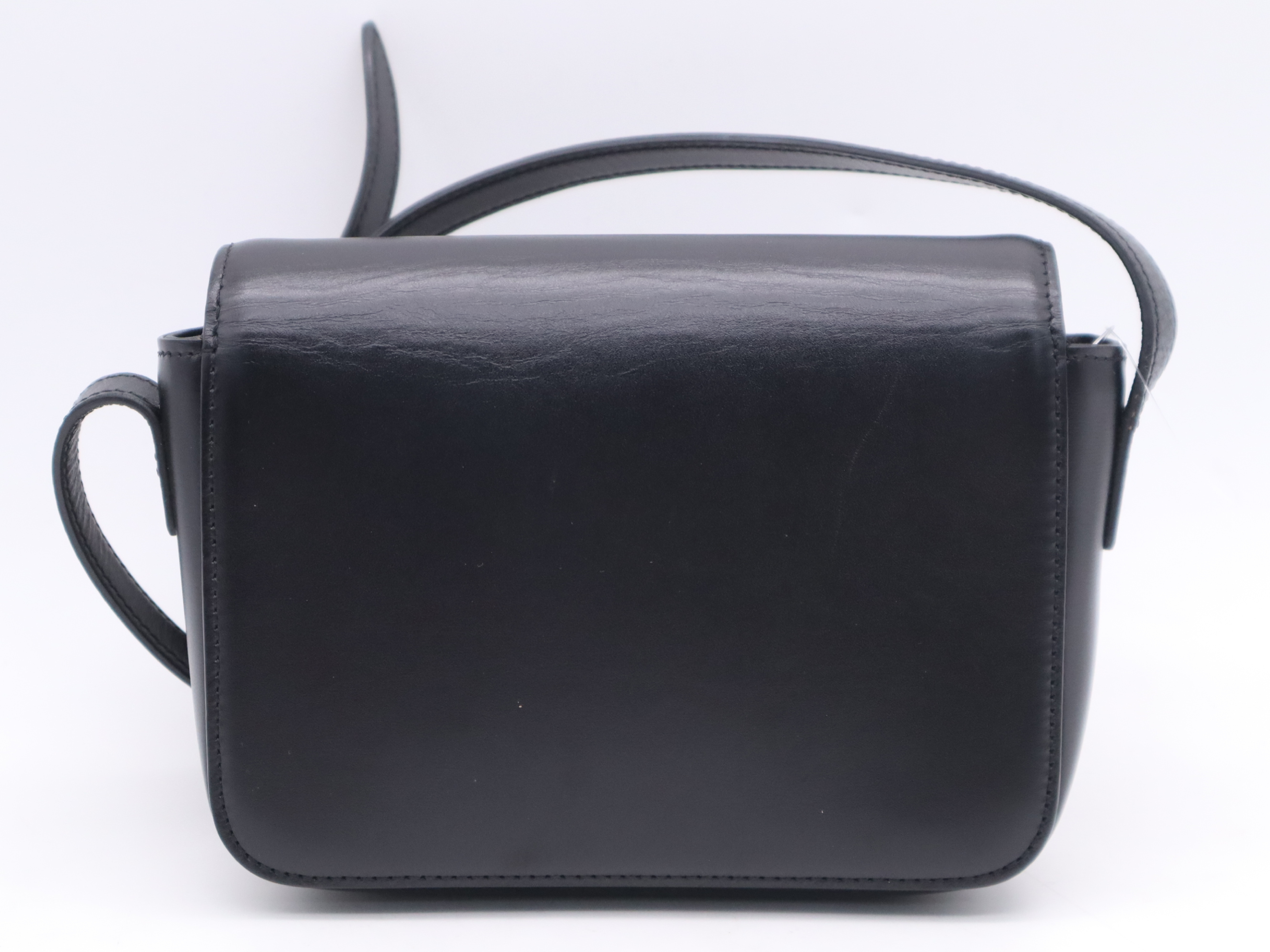 Leather Shiny Calfskin Teen Triomphe Shoulder Bag Black Gold Hardware Shoulder Bag — view 2