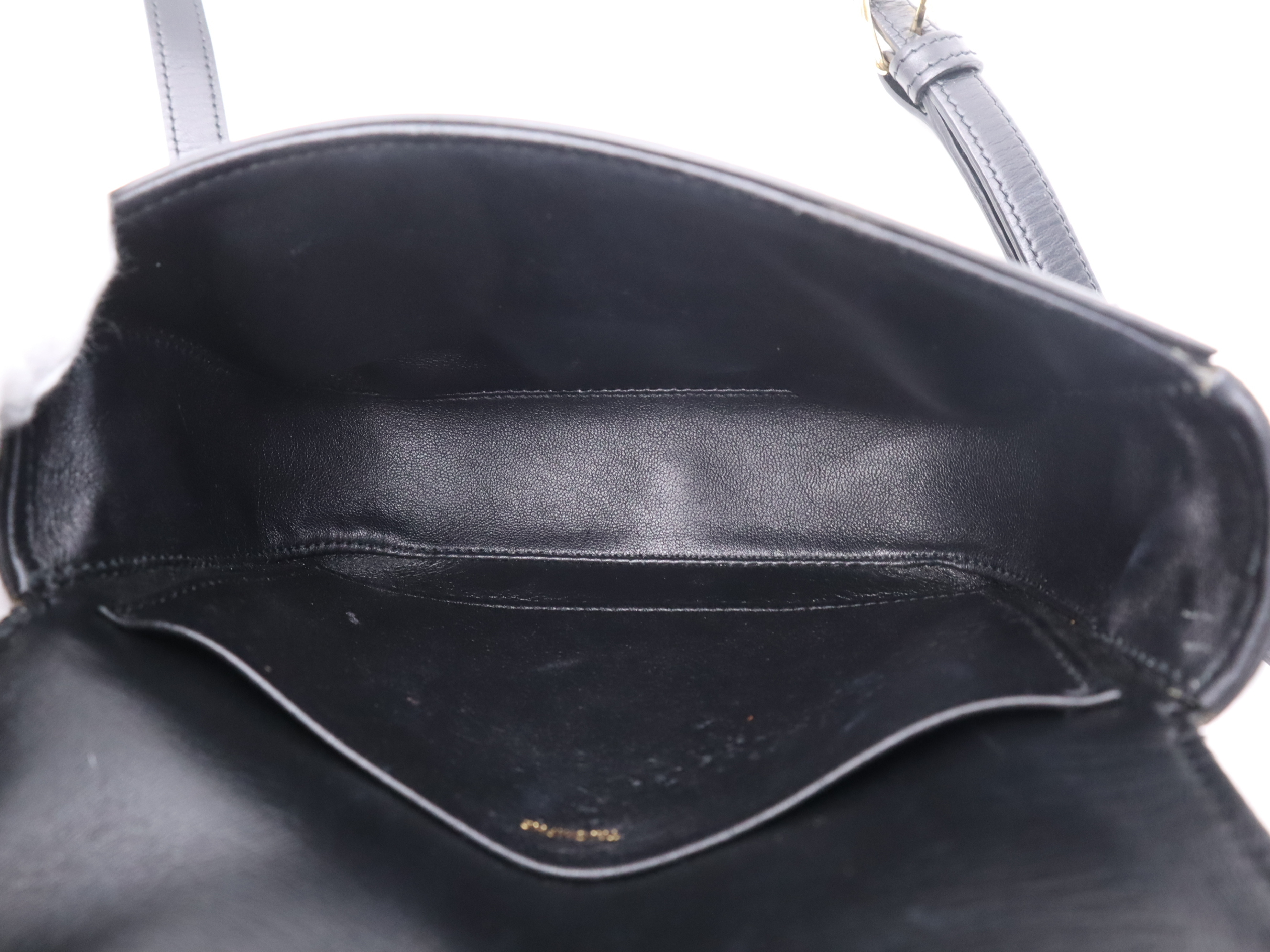 Leather Shiny Calfskin Teen Triomphe Shoulder Bag Black Gold Hardware Shoulder Bag — view 12