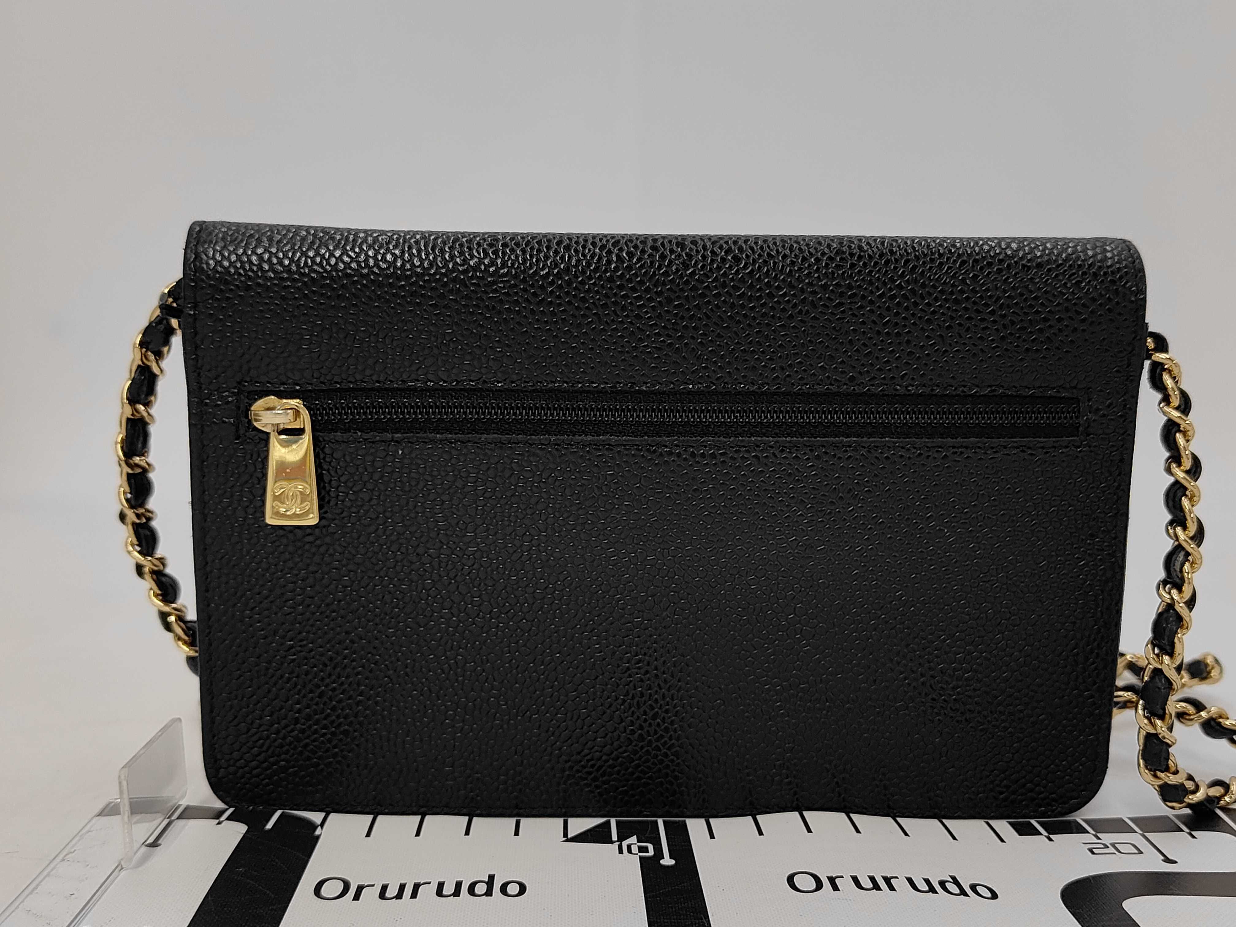 Caviar Skin Large Coco Chain Shoulder Bag Chain Wallet with Sticker (Serial Number in the 10s) — view 2