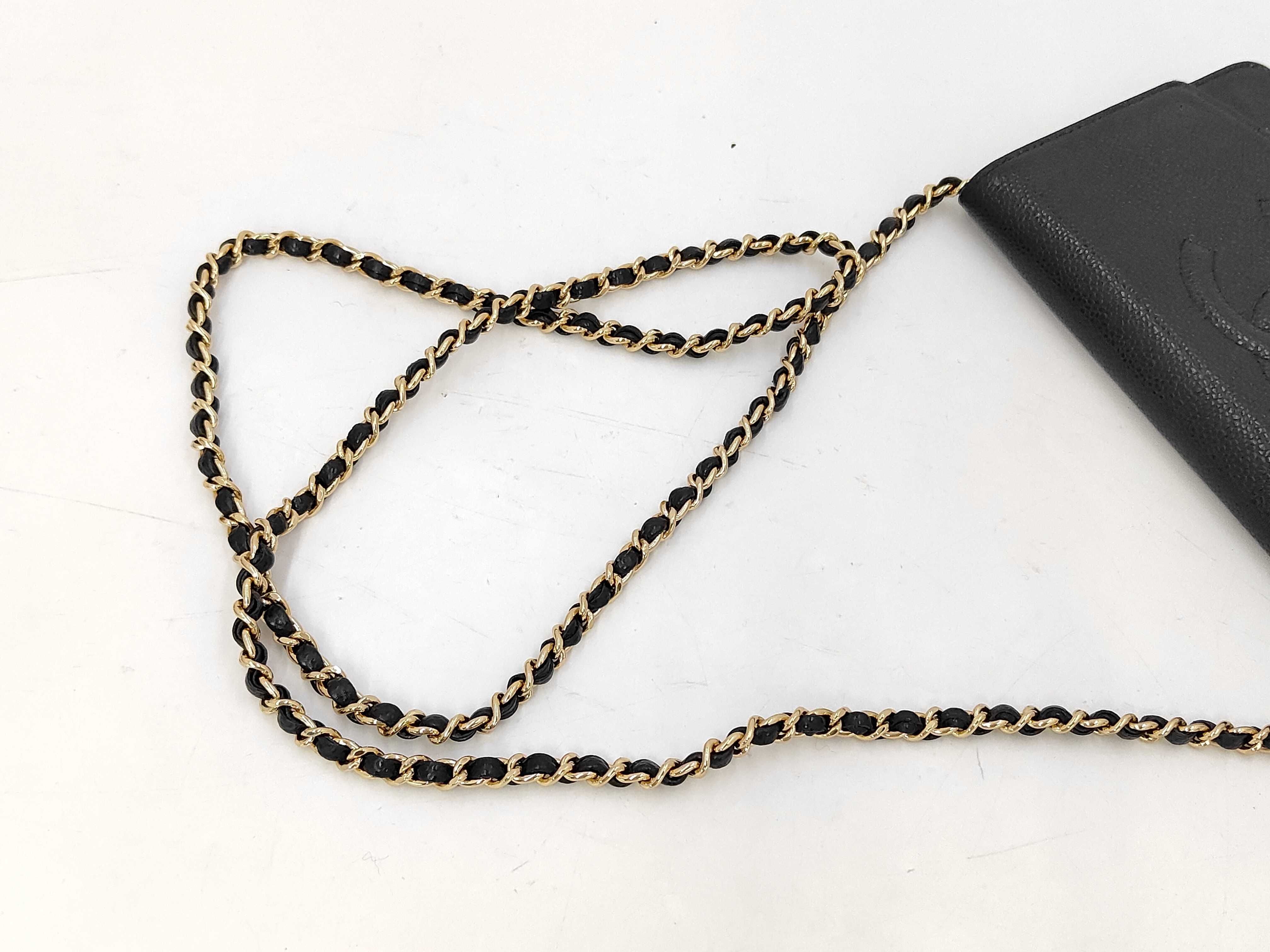 Caviar Skin Large Coco Chain Shoulder Bag Chain Wallet with Sticker (Serial Number in the 10s) — view 5