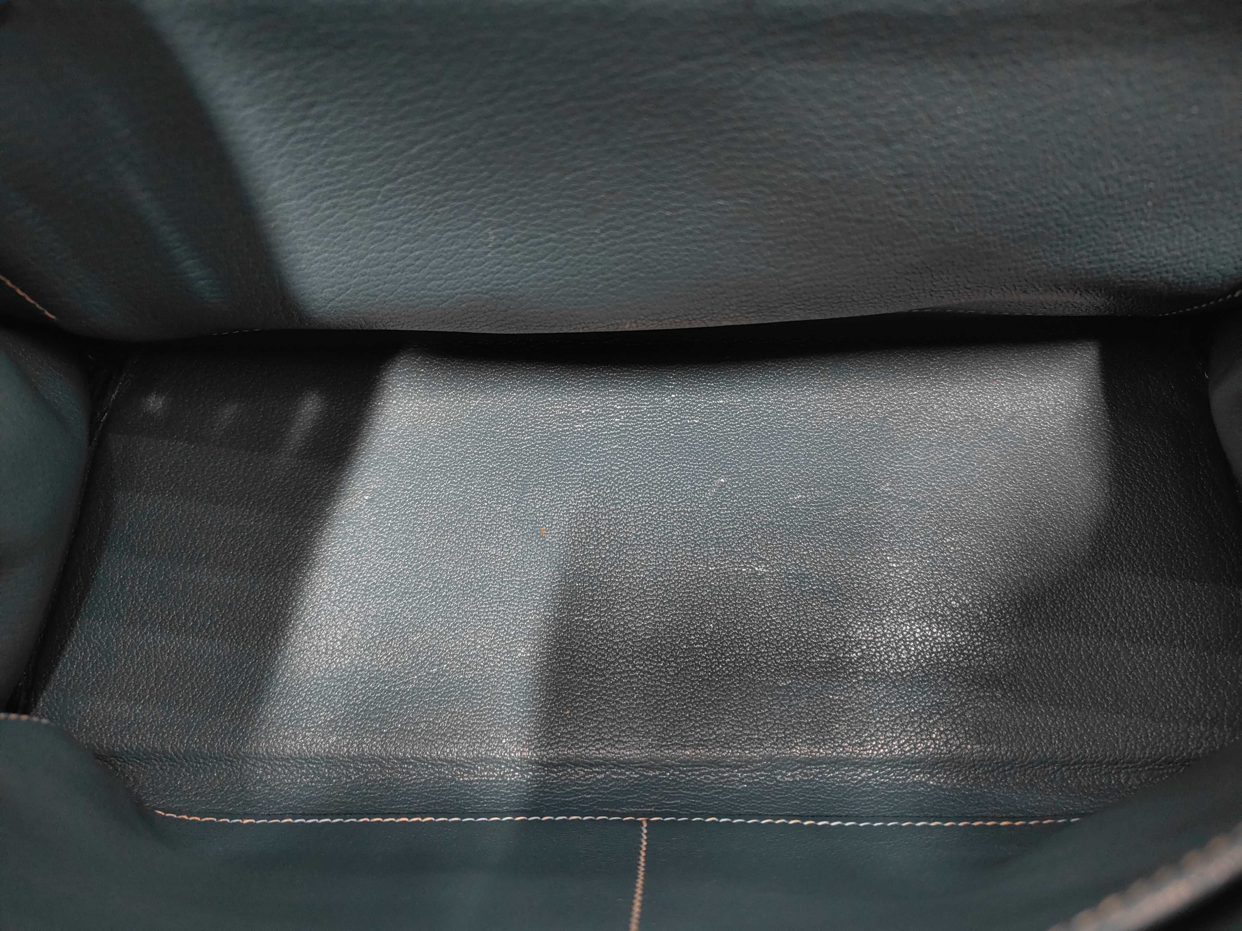 Kelly 32, external stitching, blue, silver hardware, F handbag — view 12