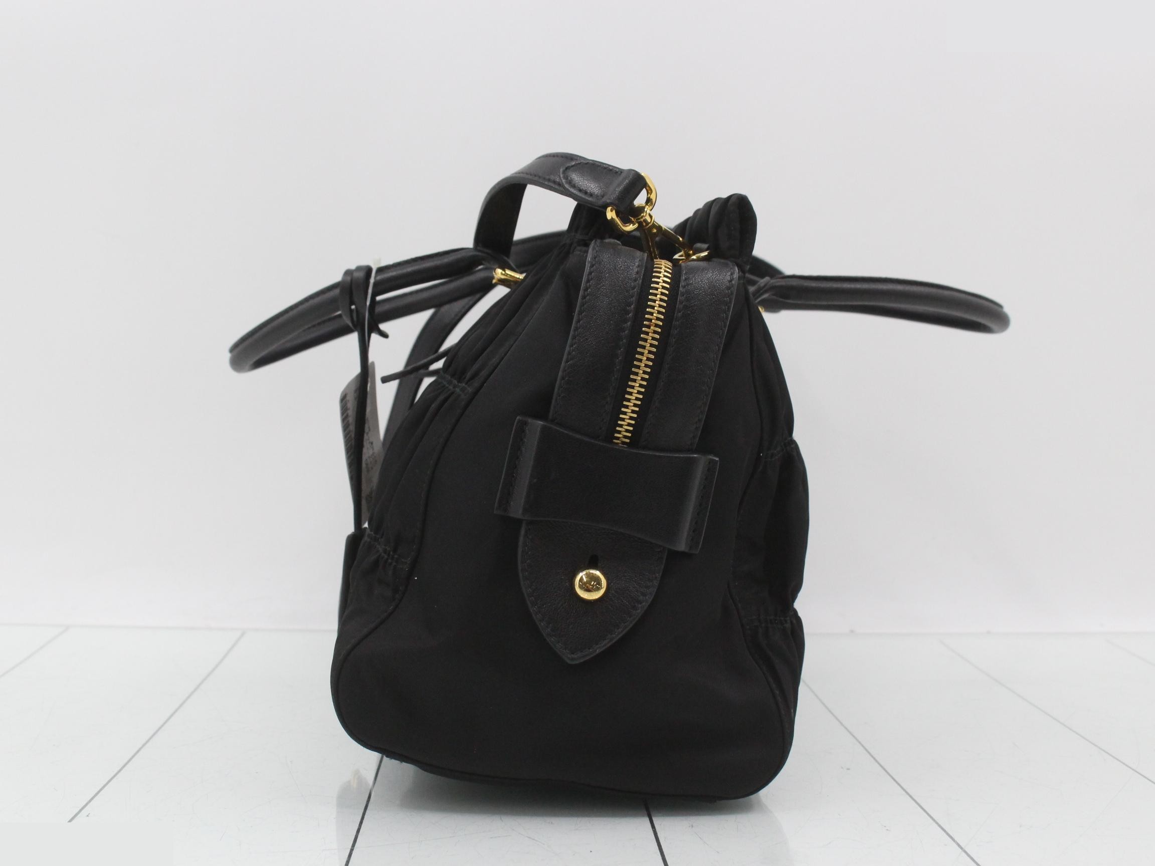 Gathered tote bag, 2-way bag, with shoulder strap. — view 3