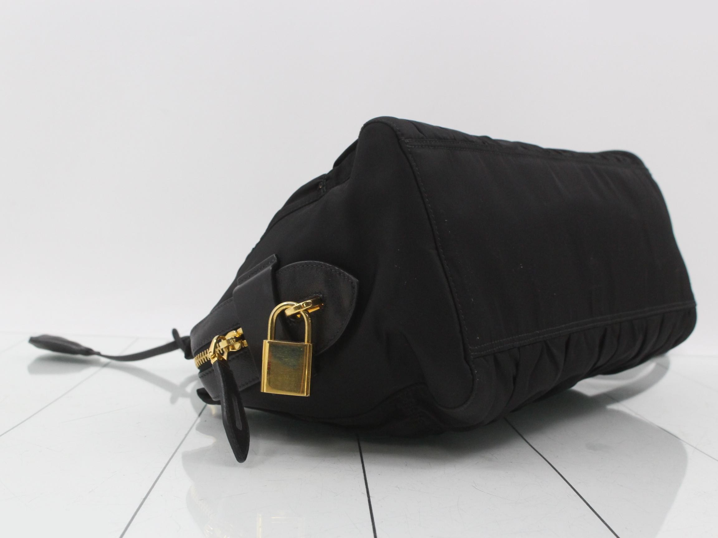 Gathered tote bag, 2-way bag, with shoulder strap. — view 5