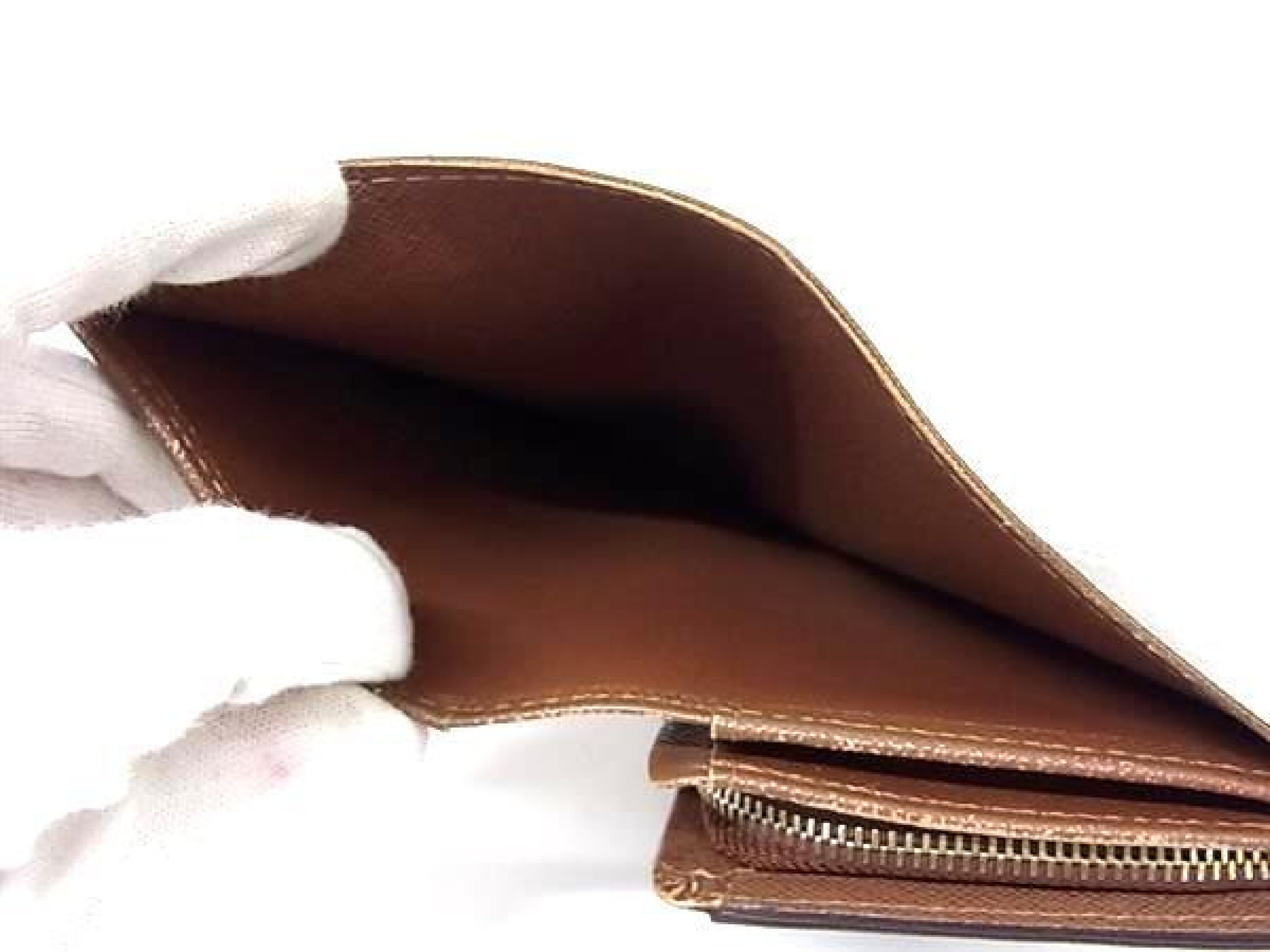 M61736 Monogram Portefeuille Tresor Bi-fold Wallet with Coin Purse, Brown (HD0686) — view 4