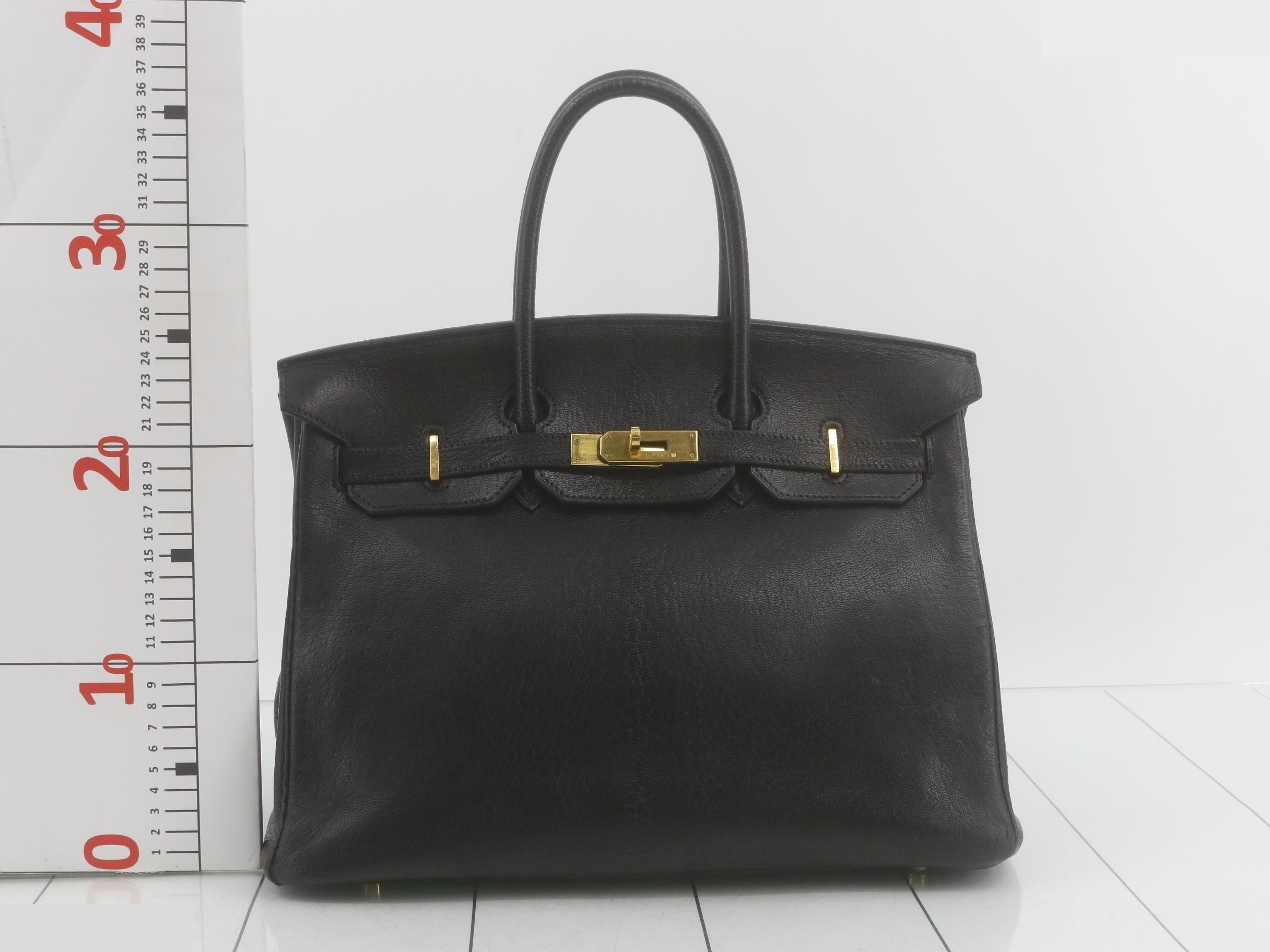 Birkin 35 (bag) - Handbag, Chevre leather, Gold hardware, C — view 2