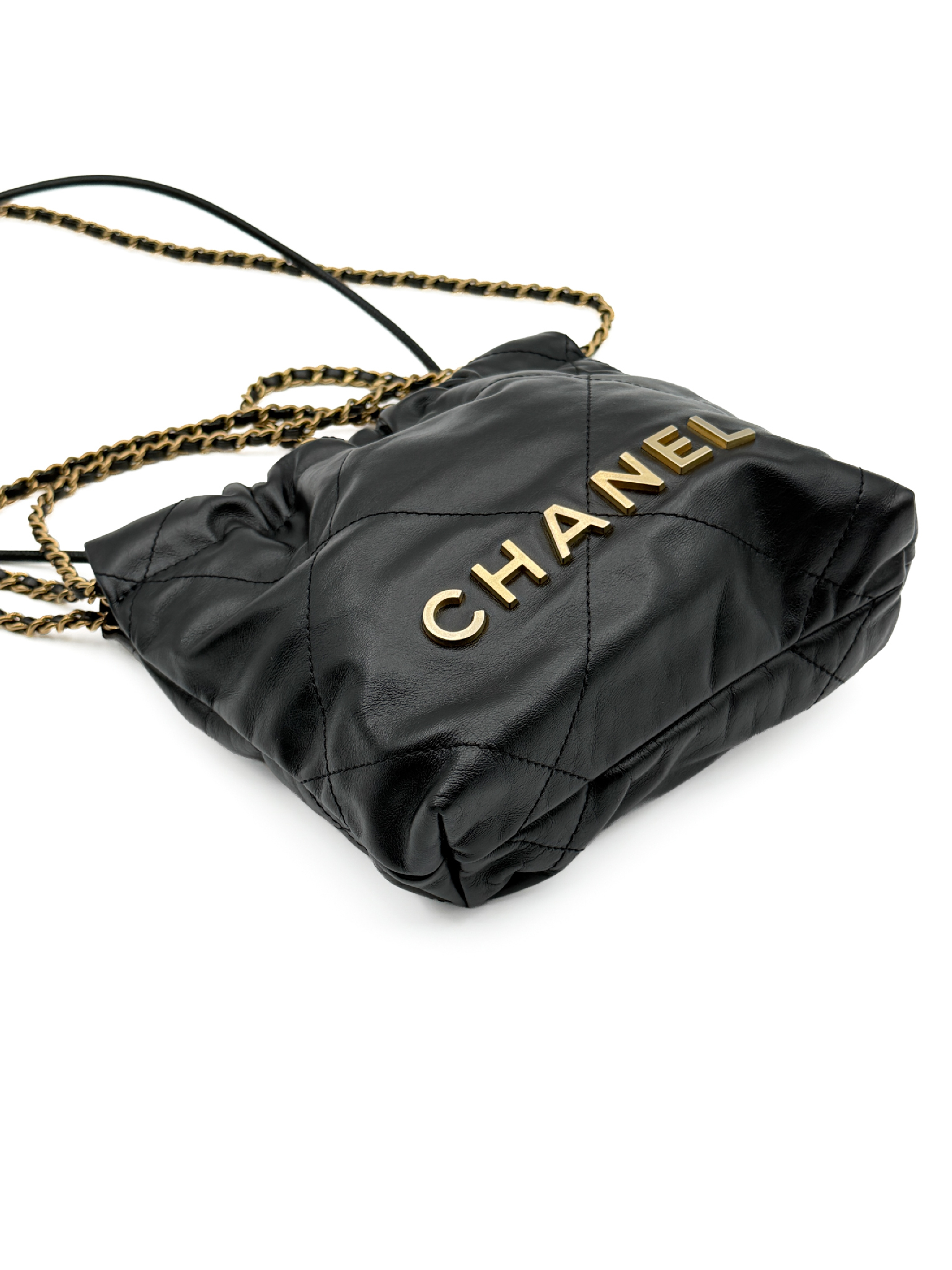 22 Mini Random Black Gold Hardware Shoulder Bag — view 4