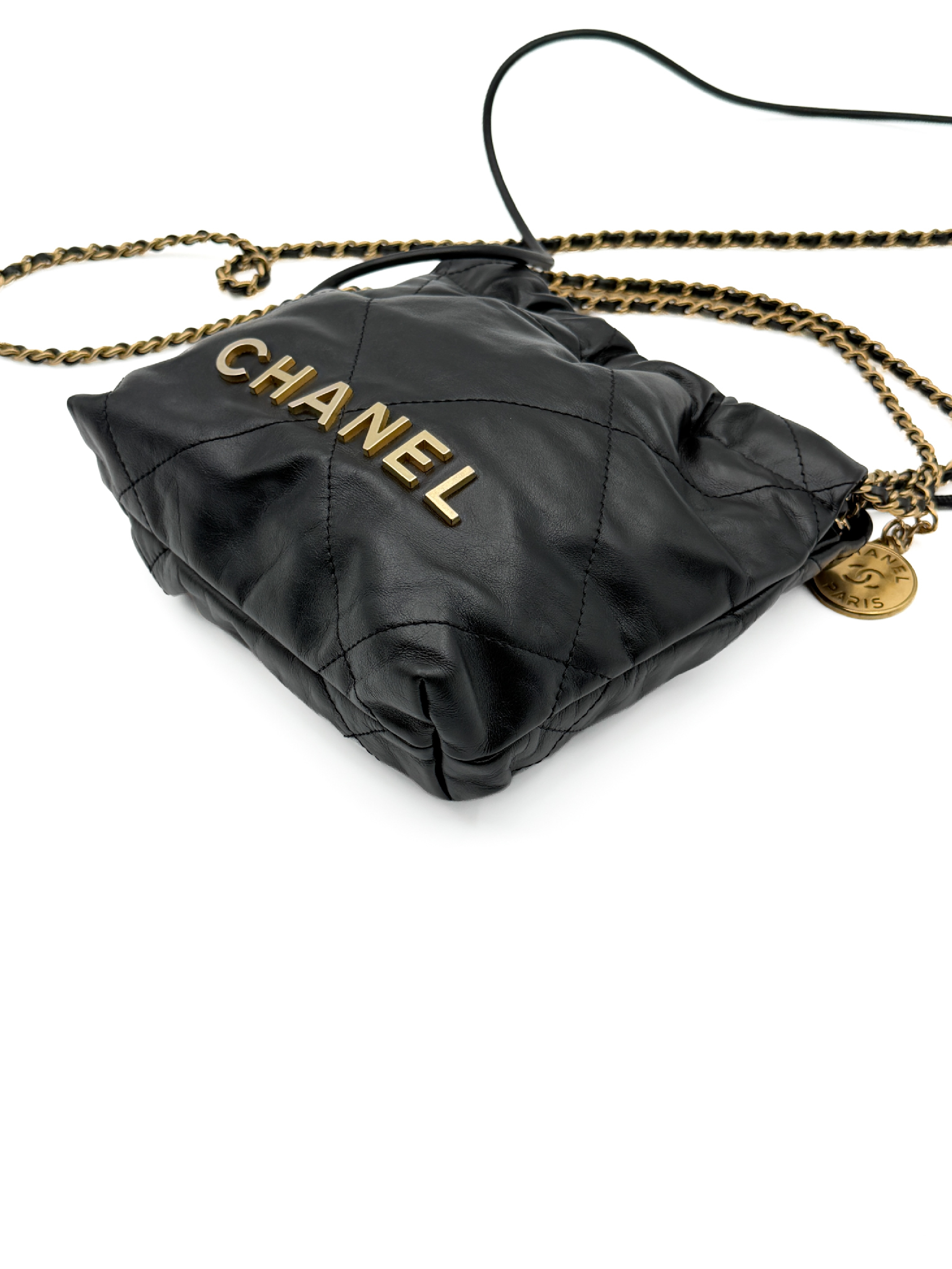 22 Mini Random Black Gold Hardware Shoulder Bag — view 5