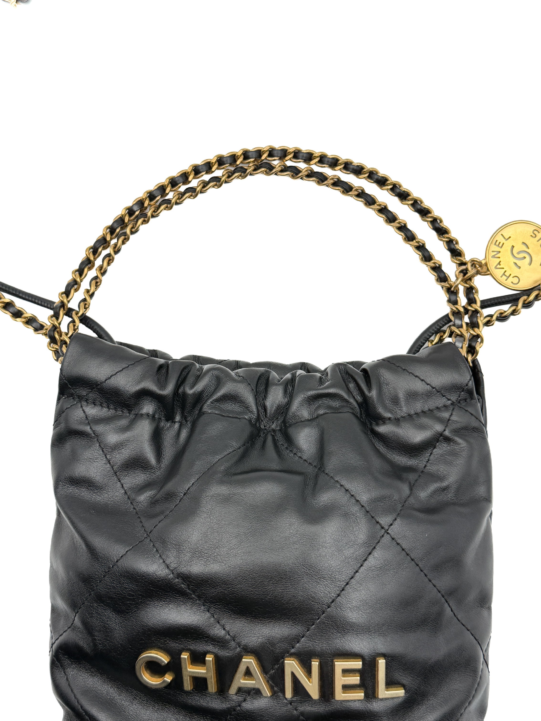 22 Mini Random Black Gold Hardware Shoulder Bag — view 7