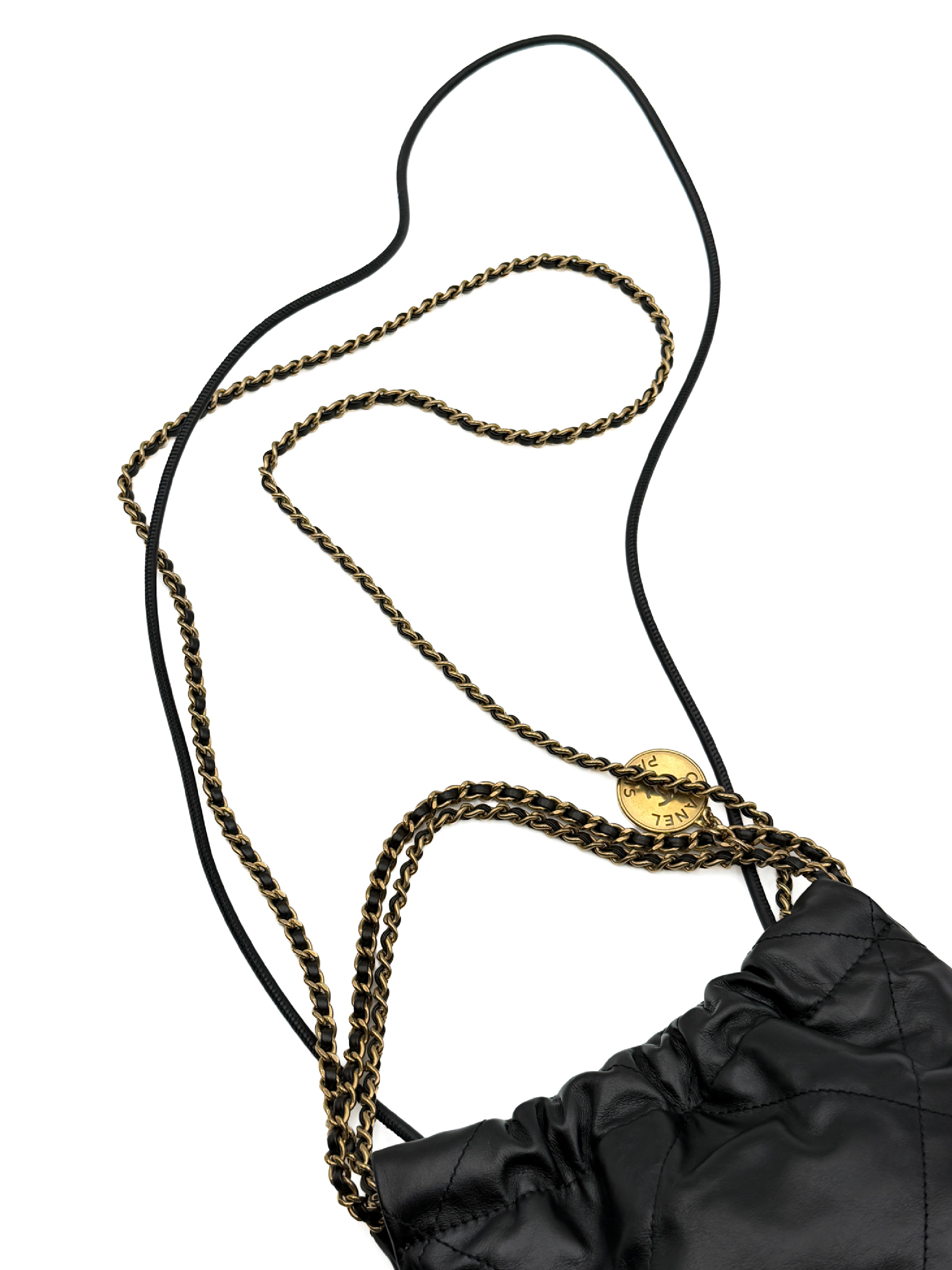 22 Mini Random Black Gold Hardware Shoulder Bag — view 8