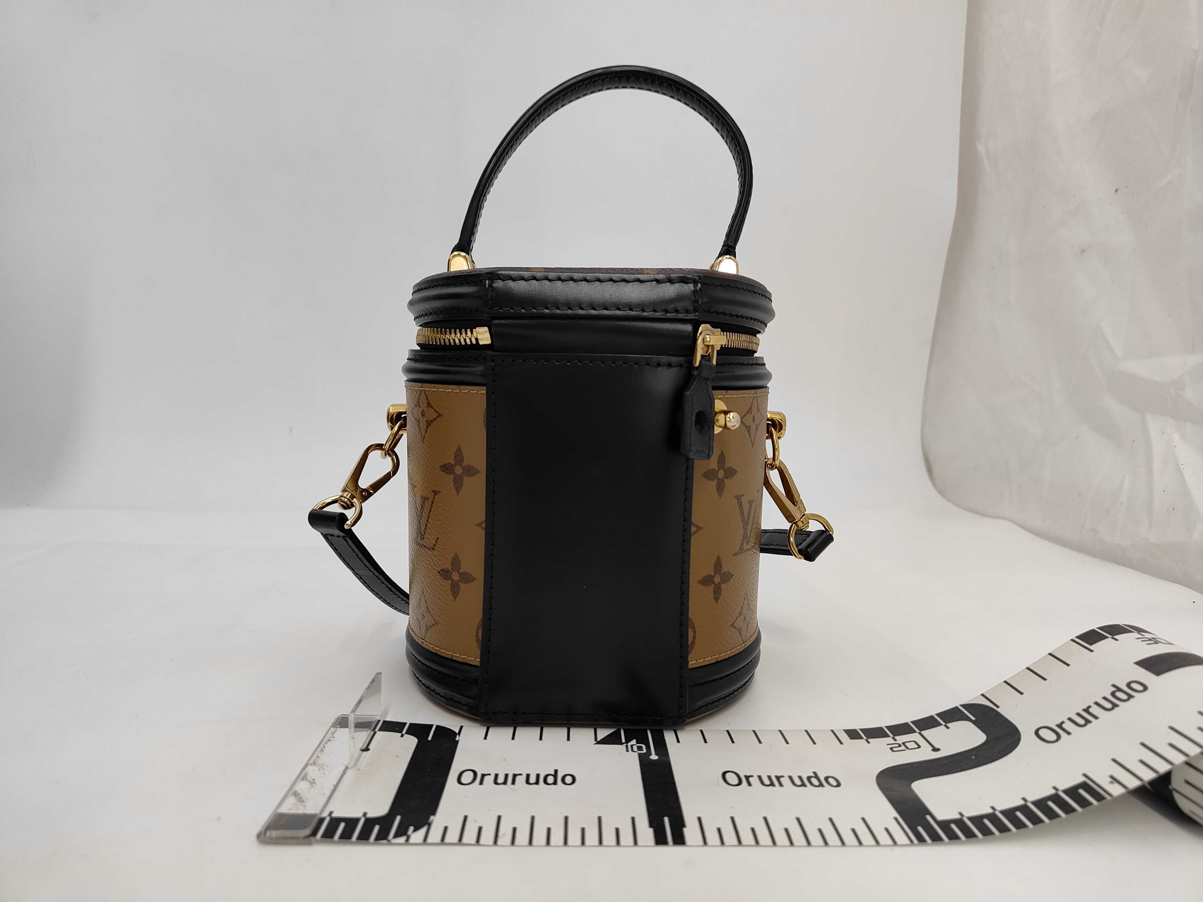 Monogram Reverse Cannes M43986 FL0221 Brown Vanity Bag (RFID Detectable) — view 2