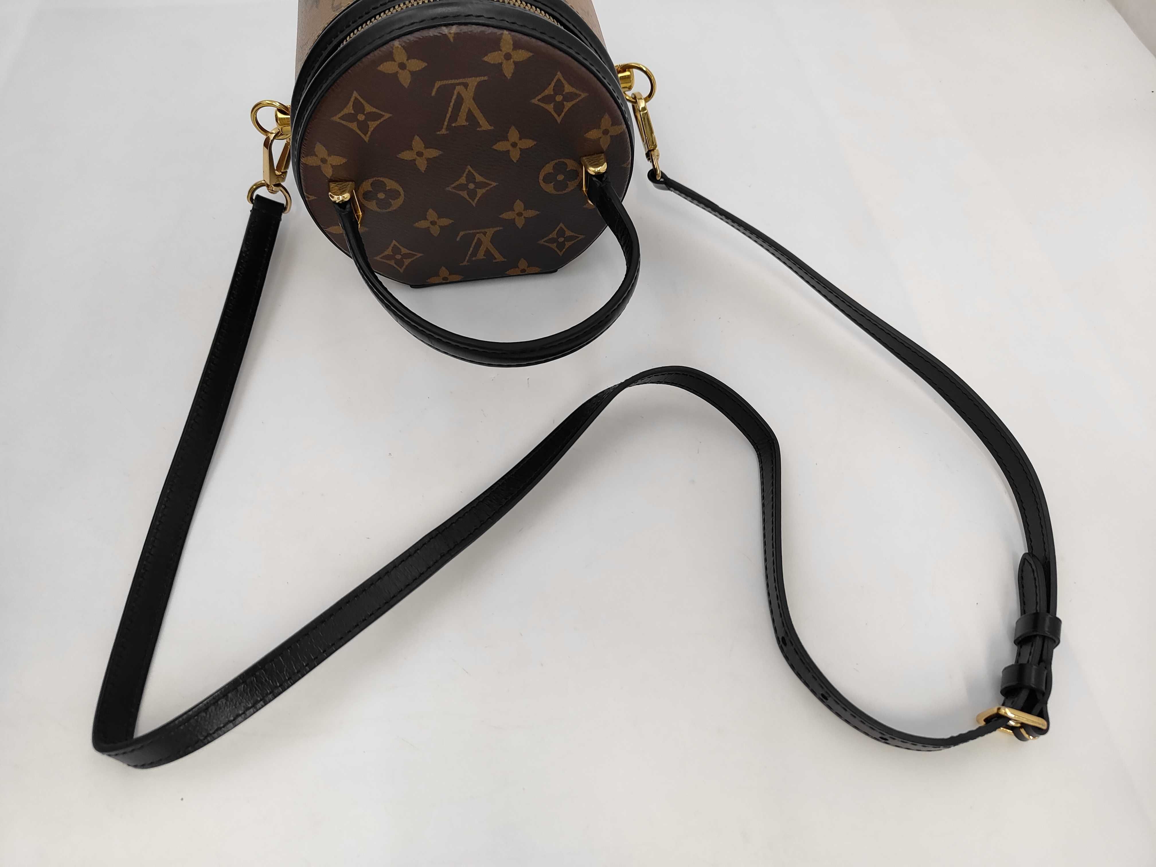 Monogram Reverse Cannes M43986 FL0221 Brown Vanity Bag (RFID Detectable) — view 5
