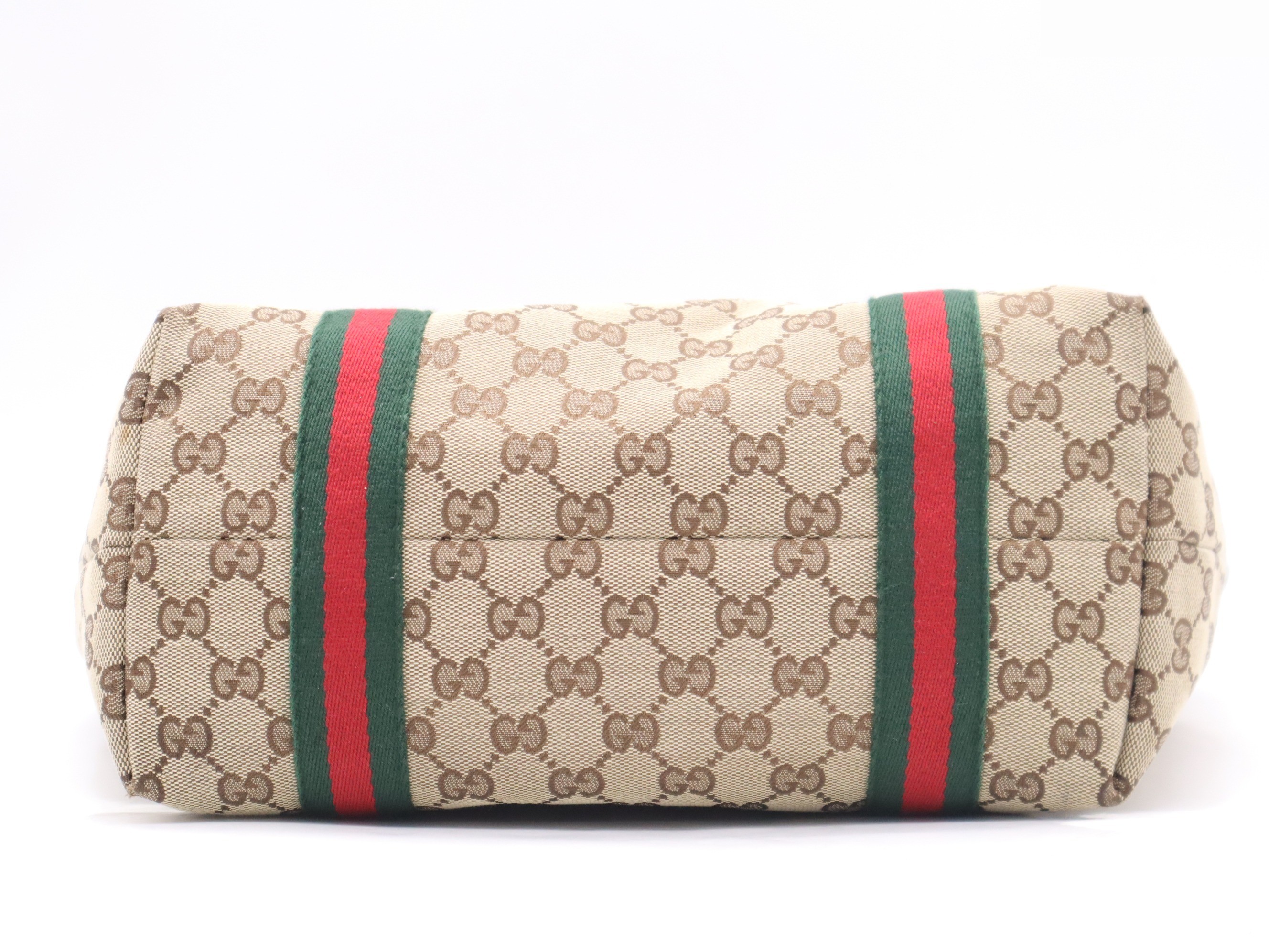 GG Canvas Sherry Line Tote Bag - Beige/White — view 4