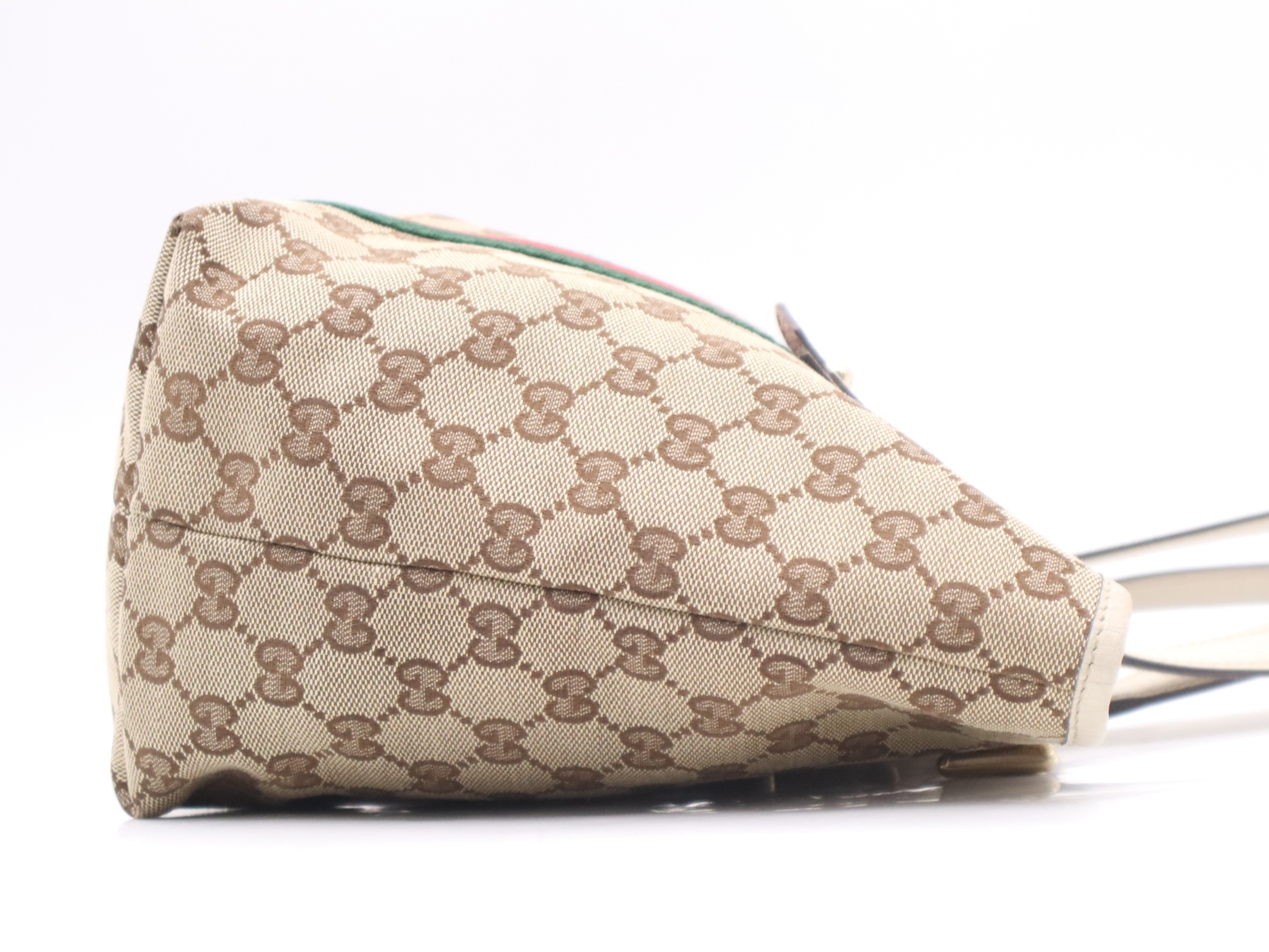 GG Canvas Sherry Line Tote Bag - Beige/White — view 5