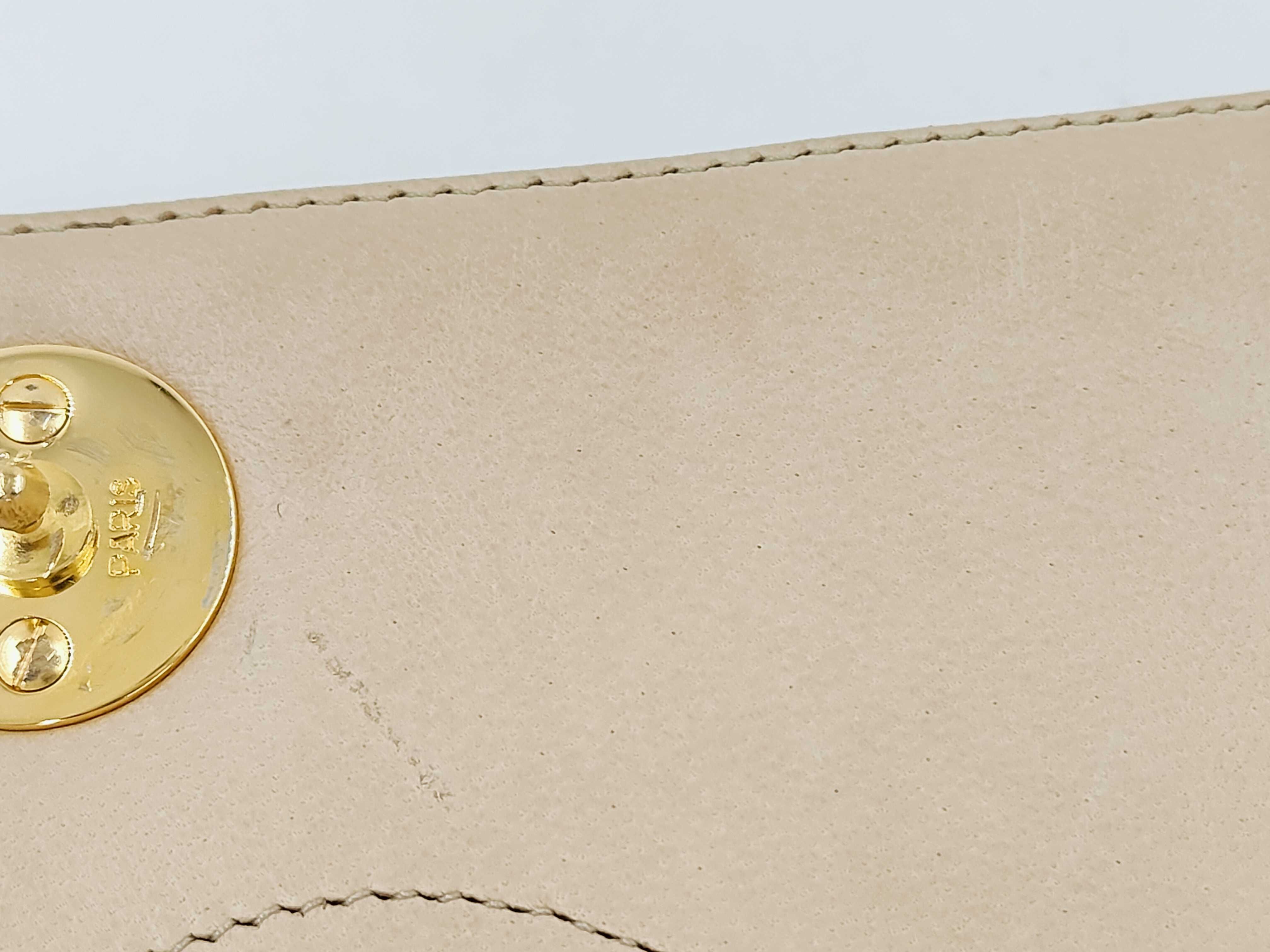 Matelassé Shoulder Bag, Beige — view 11