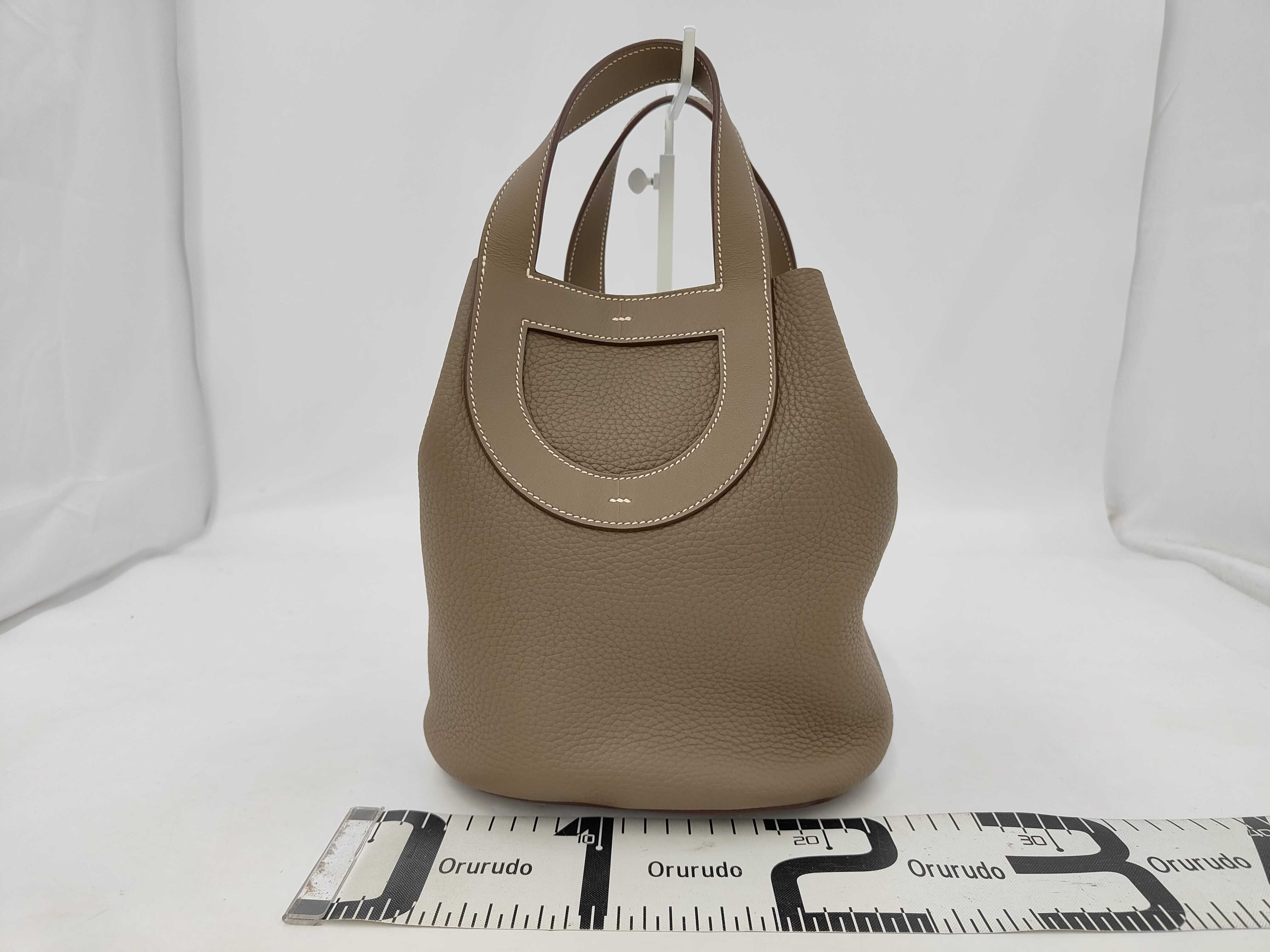 In the Loop 23 Etoupe Silver Hardware K Stamp Handbag — view 2
