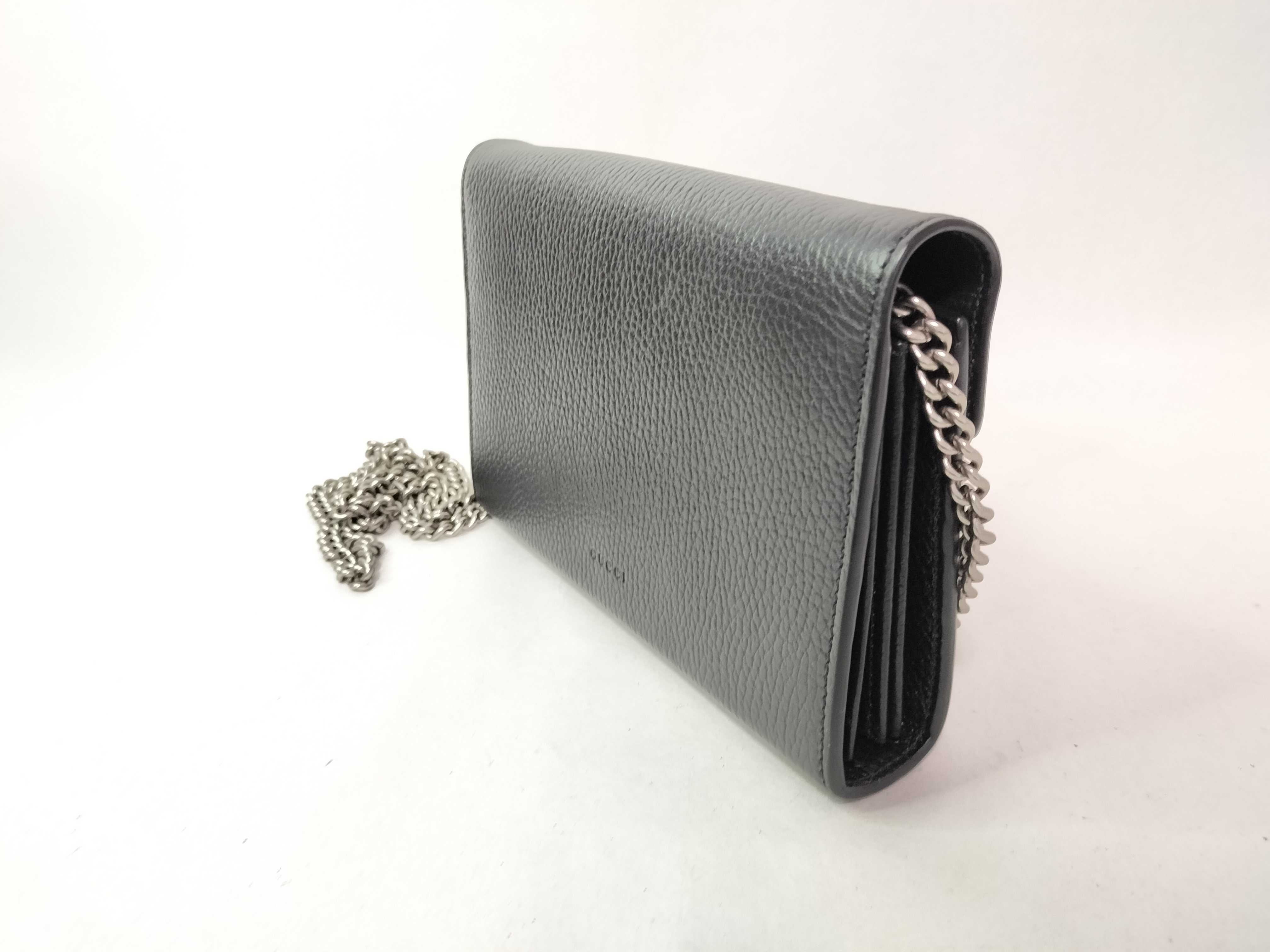 Dionysus Chain Shoulder Bag, Mini Bag, Crossbody Bag, Leather, Black, Silver Hardware, Clutch Bag — view 3