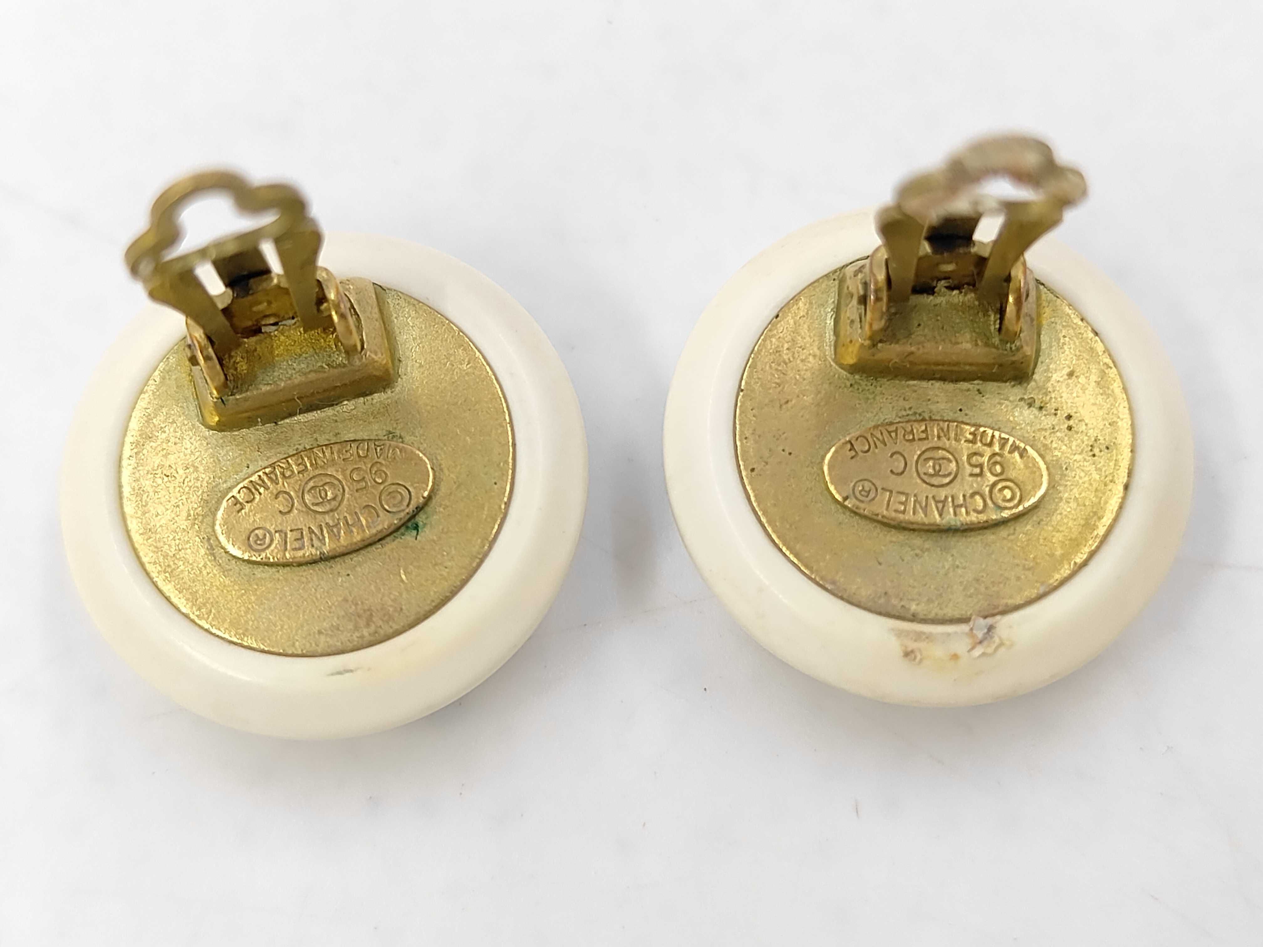 Coco Mark Button Earrings 95C Earrings — view 4