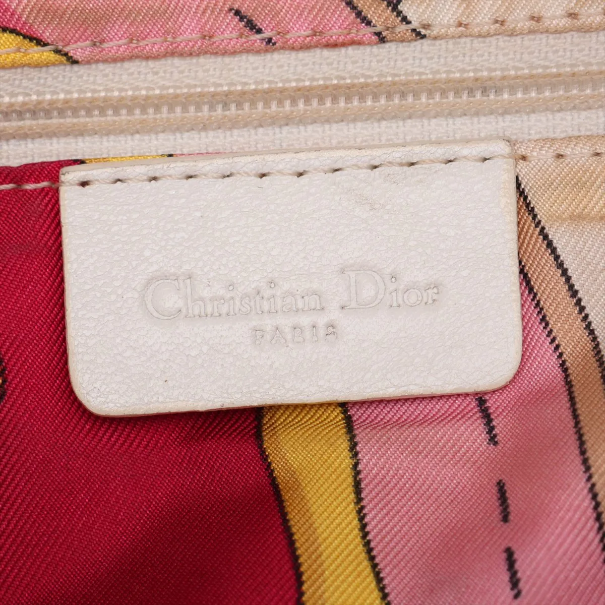 Saddle Bag Leather Shoulder Bag Brown x White — view 10