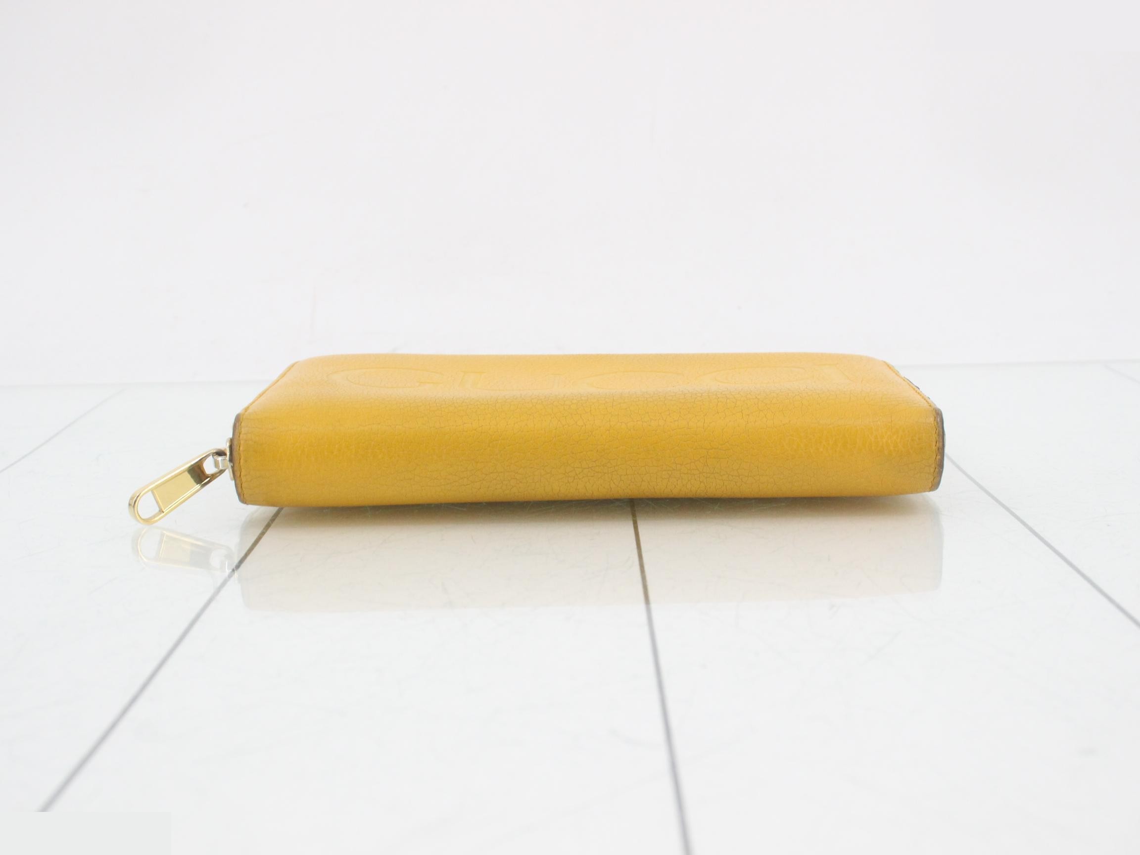 Wallet, logo, leather, yellow — view 3