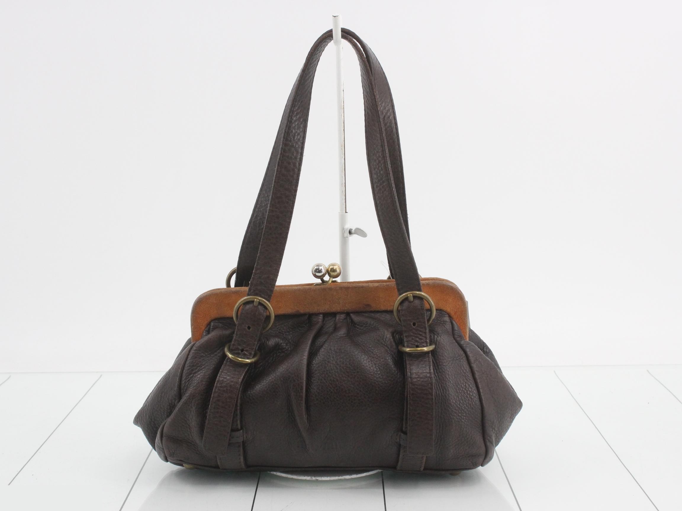 Other lines: Bags/Shoulder bags, Clasp closure, Leather, Brown