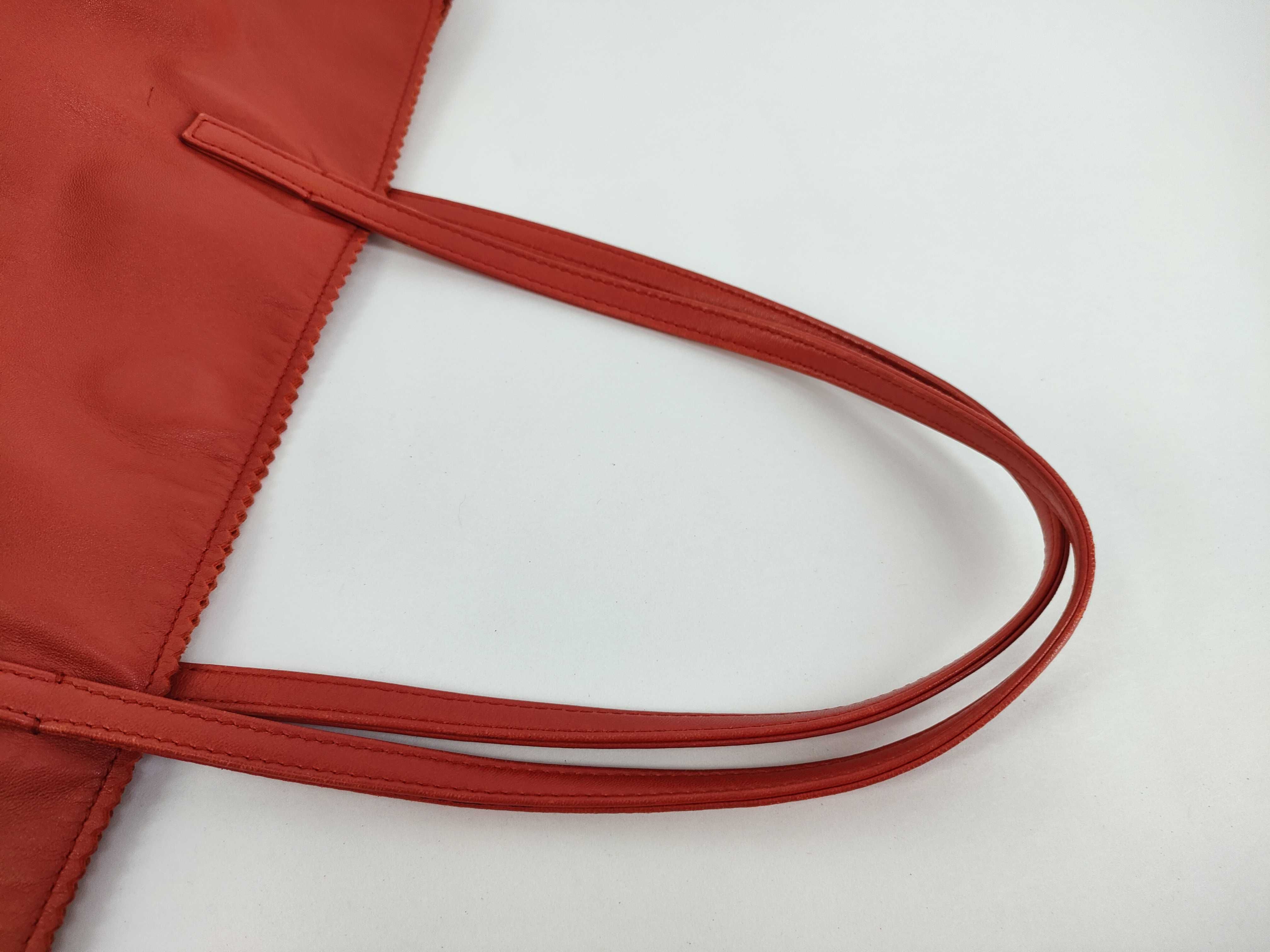 handbag, nappa leather, anagram design, red tones. — view 3