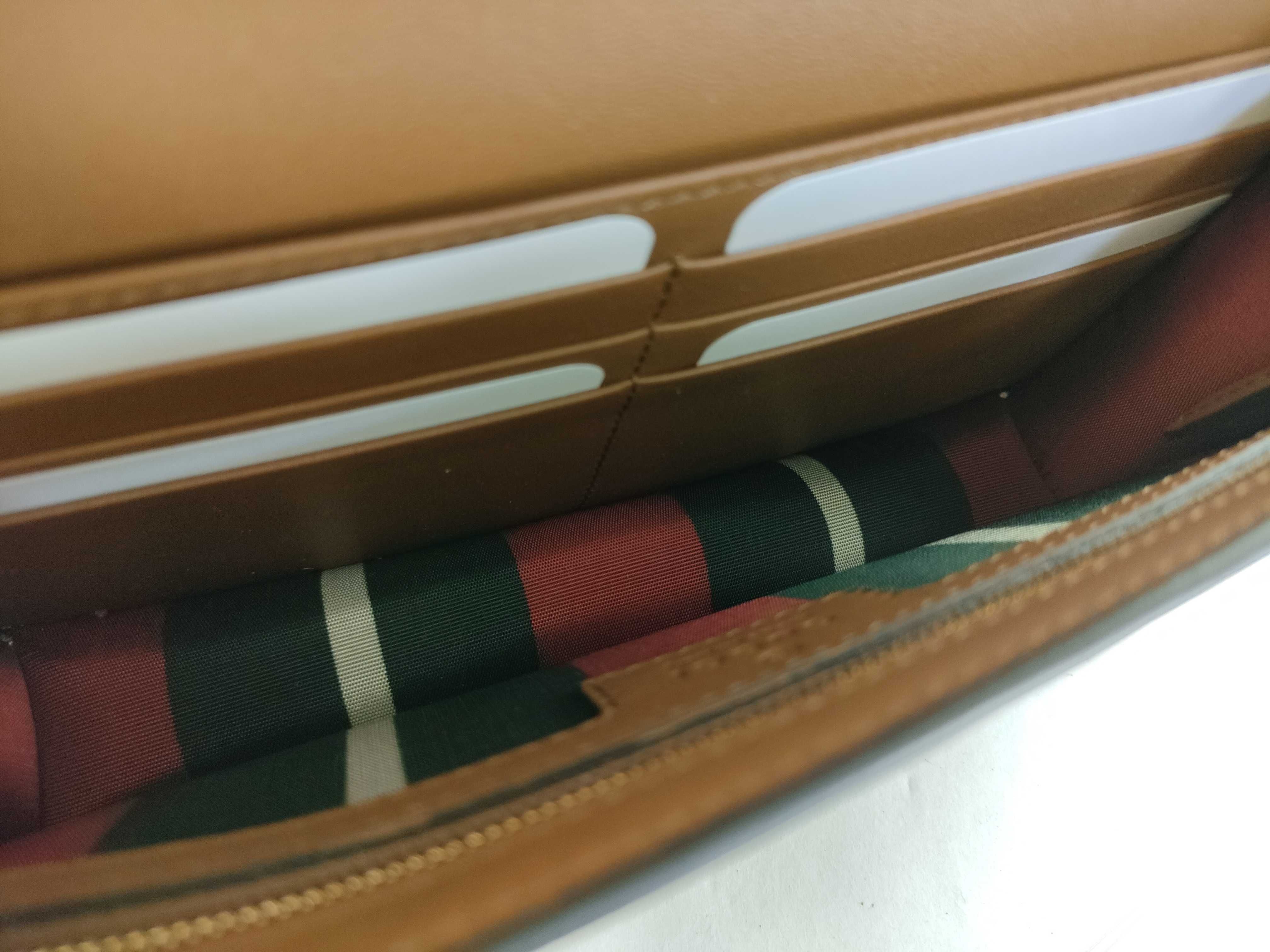 GG Emblem PVC x Leather Shoulder Wallet Beige x Brown 820688 Shoulder Bag — view 8
