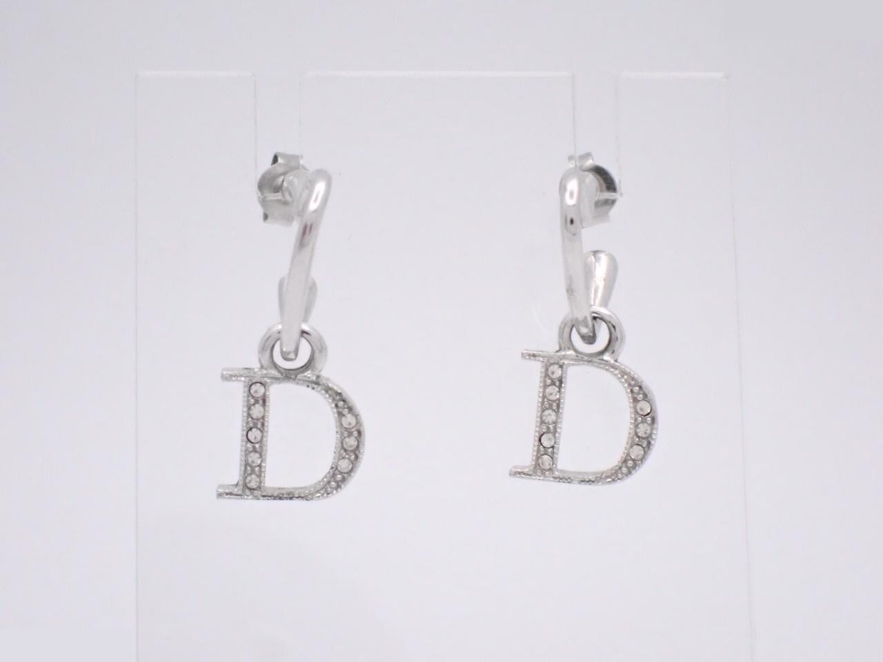 Heart & Logo Rhinestone Earrings