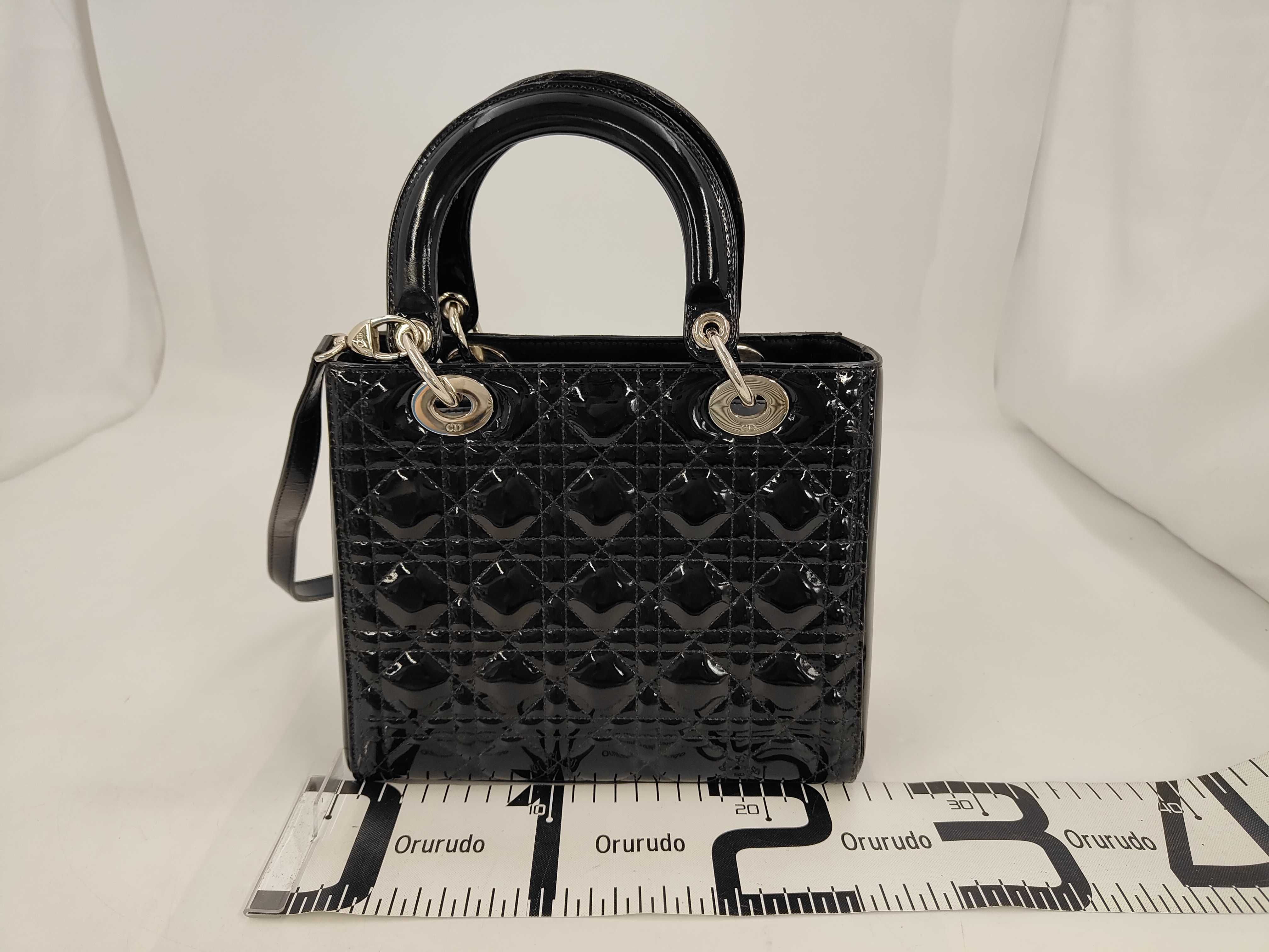Lady Dior Cannage Enamel 2-Way Shoulder/Handbag — view 2