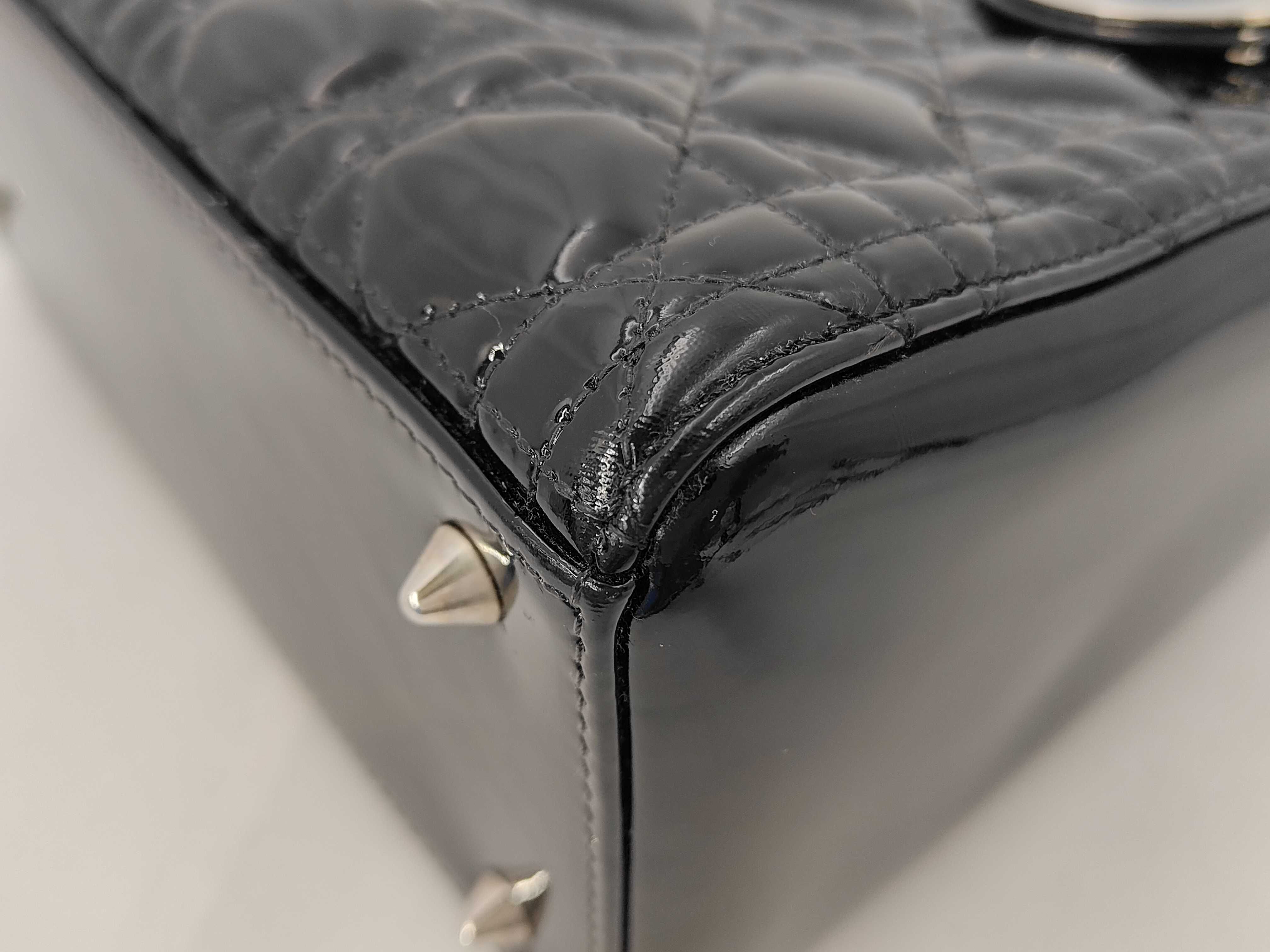 Lady Dior Cannage Enamel 2-Way Shoulder/Handbag — view 4