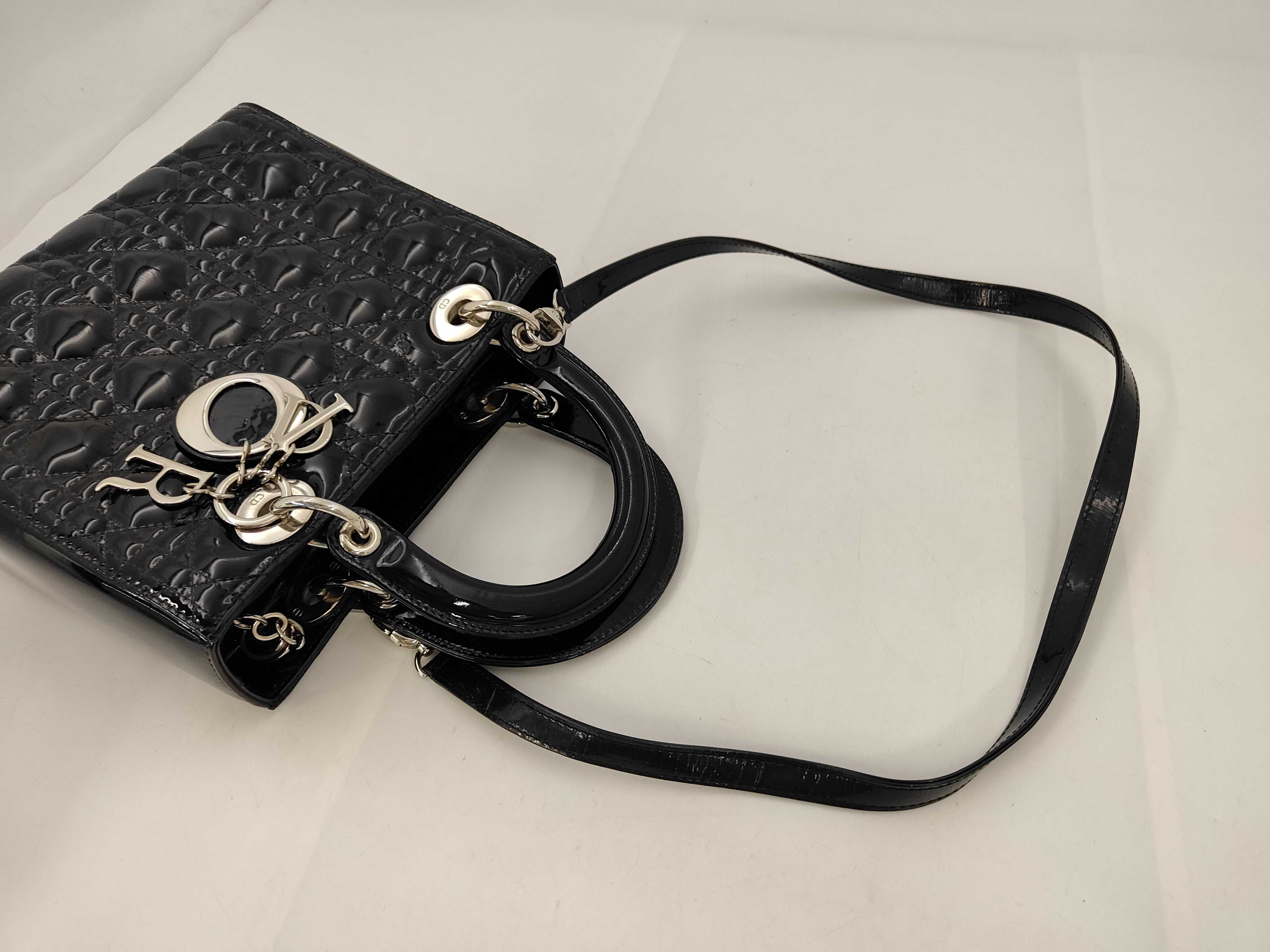 Lady Dior Cannage Enamel 2-Way Shoulder/Handbag — view 6