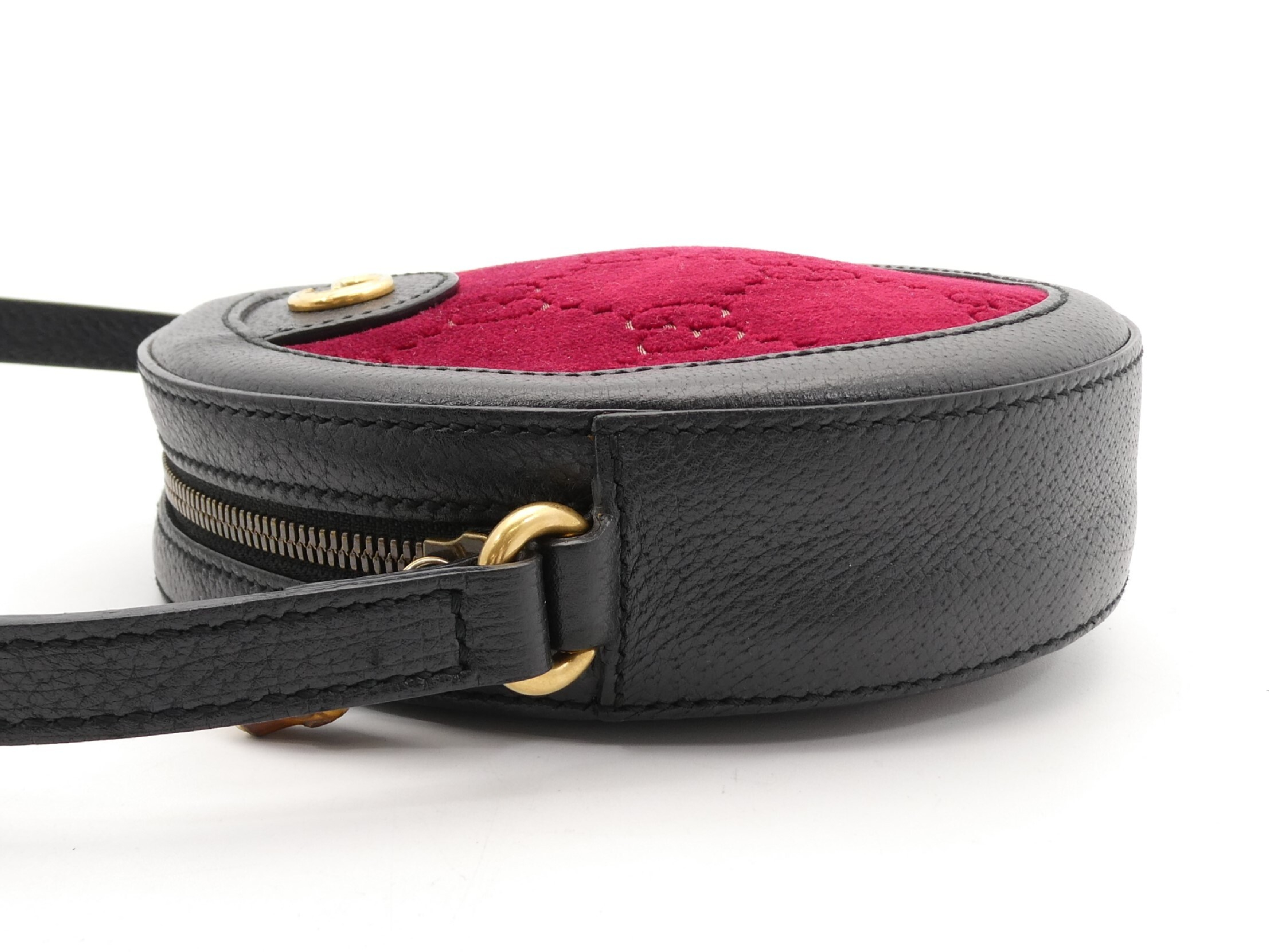 Ophidia Velour Leather Shoulder Bag — view 3