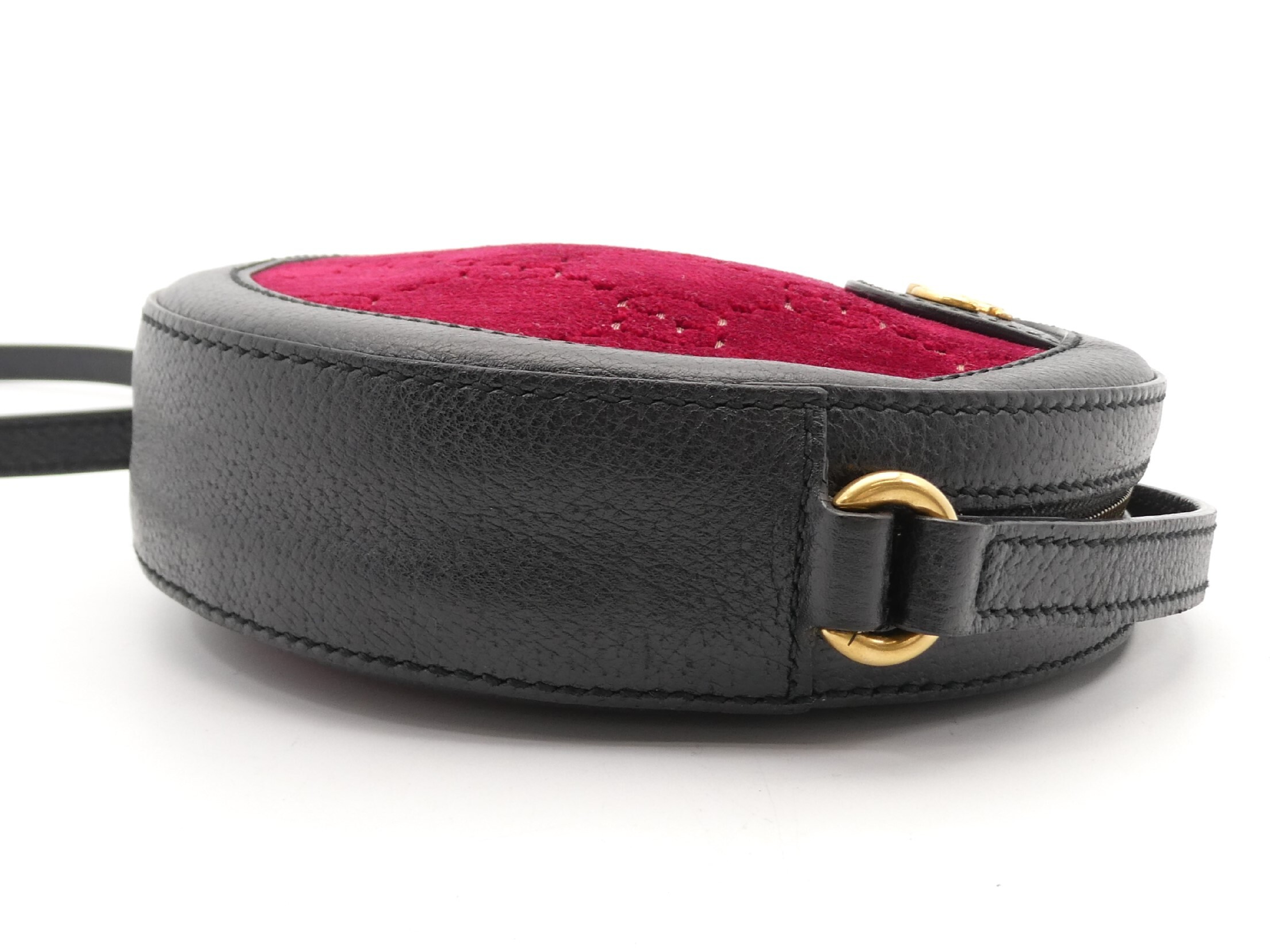 Ophidia Velour Leather Shoulder Bag — view 4