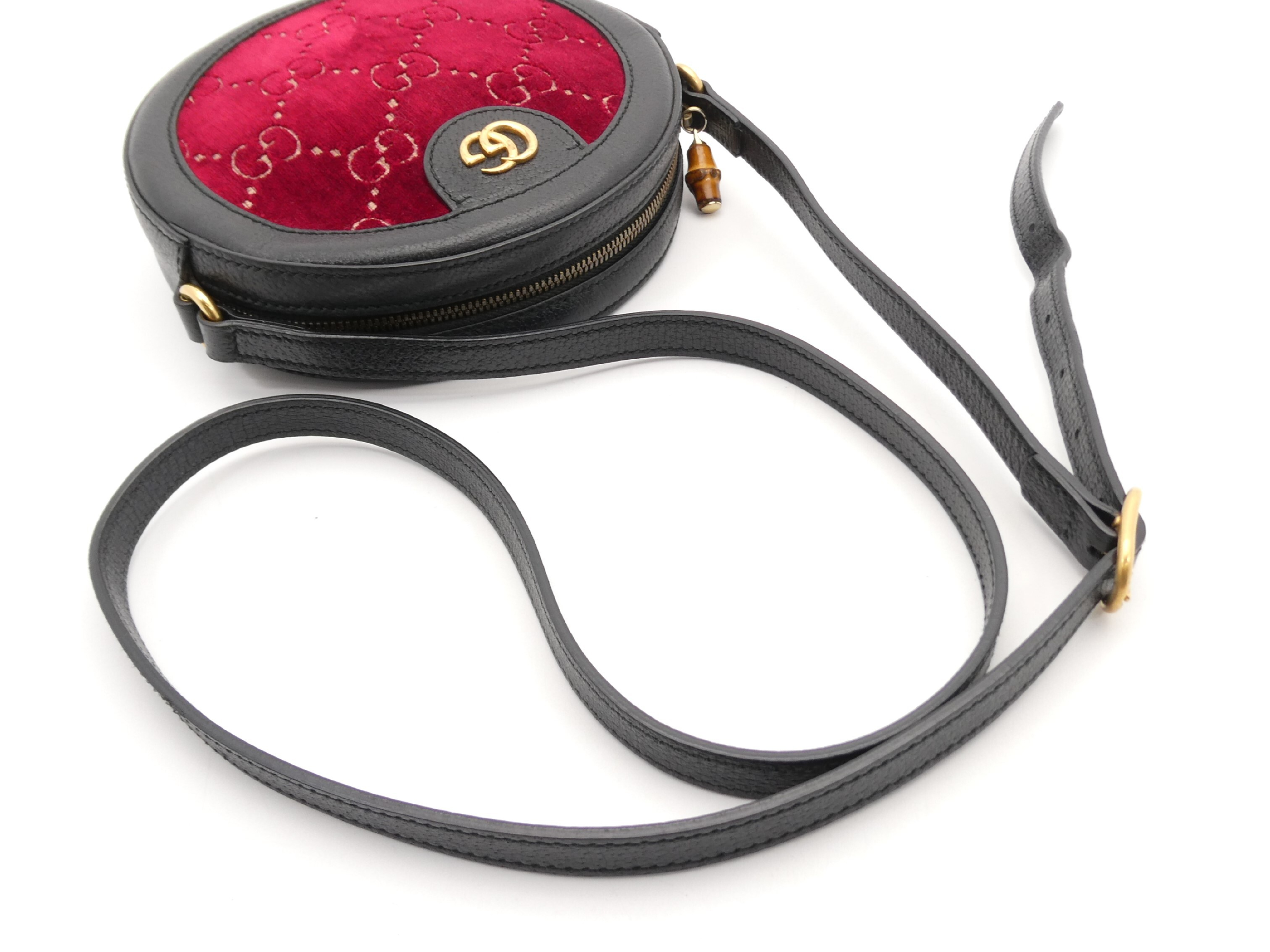 Ophidia Velour Leather Shoulder Bag — view 6